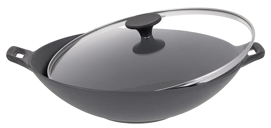 Wok żeliwny z pokrywką Krisberg KR 7561 indukcja/gaz 31cm Big