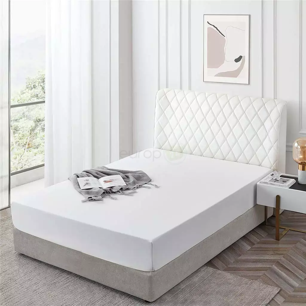 Prześcieradło 90x200 jersey bawełniane grube z gumką białe