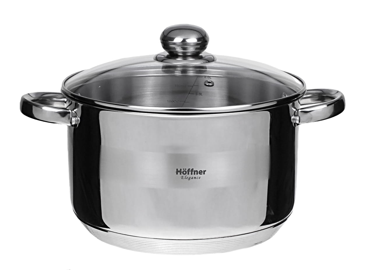 Garnek ze stali Hoffner HF 4460 z pokrywką 1.1 L INDUKCJA