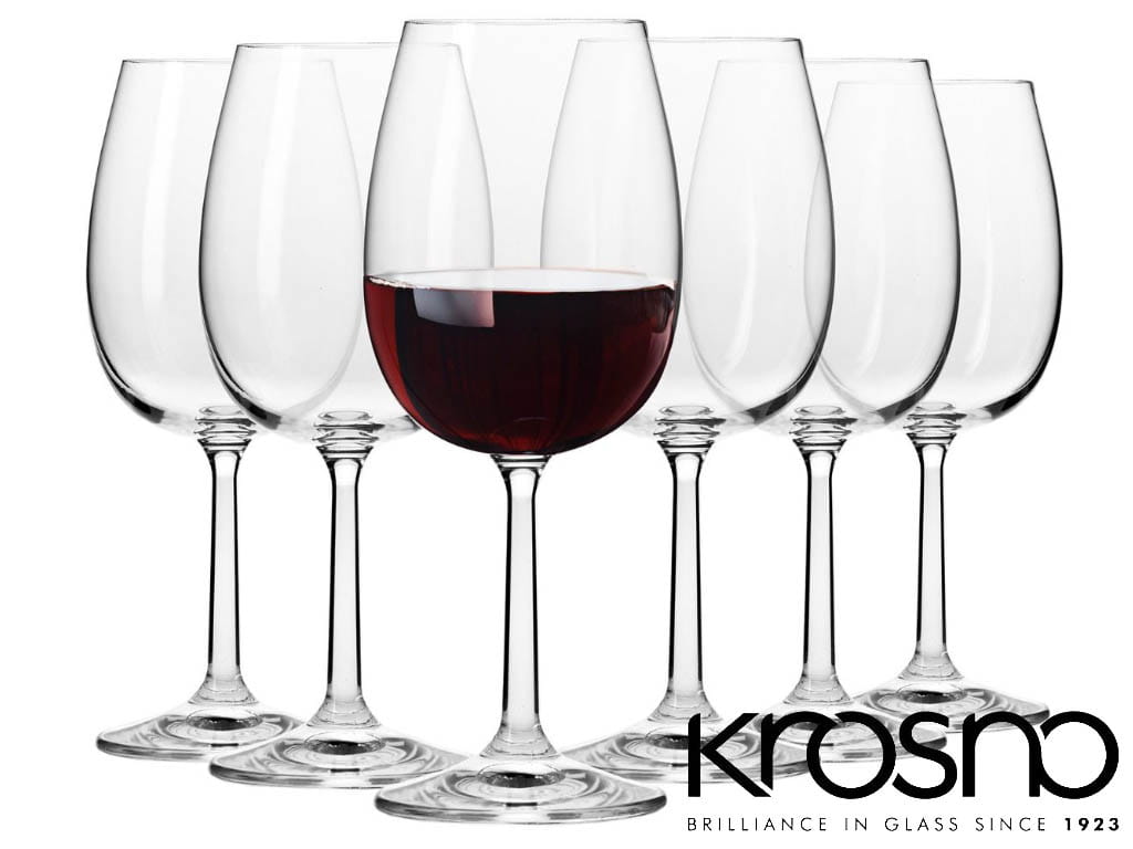 Kieliszki do wina Krosno Pure 350 ml komplet 6 sztuk