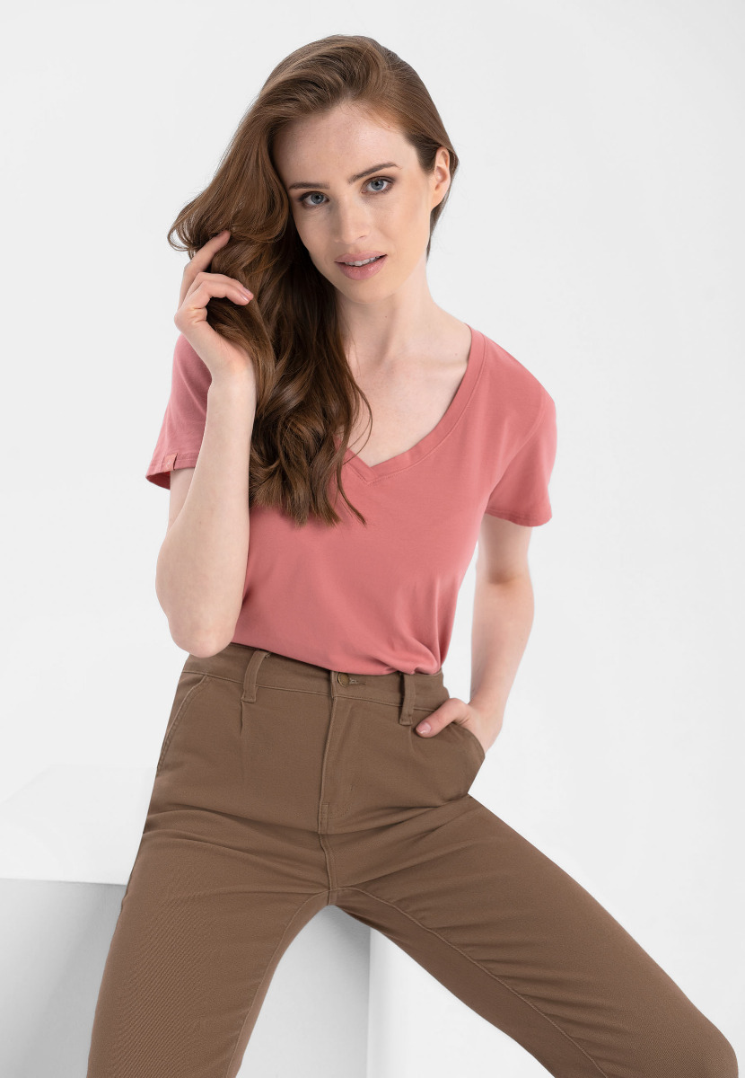 Damska koszulka z bawełny organicznej T-MORILEE