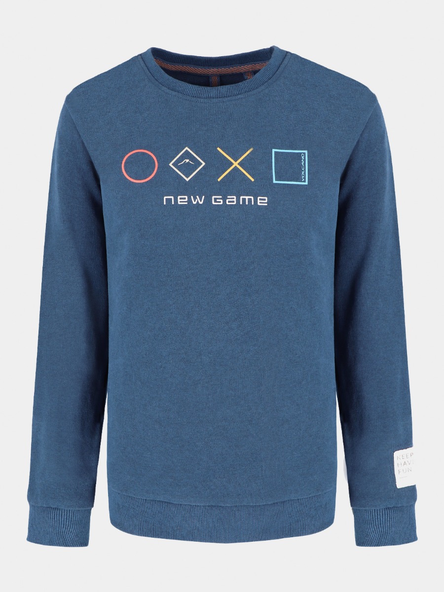 Bluza chłopięca wkładana przez głowę z nadrukiem gry komputerowe B-ANDY JUNIOR 2