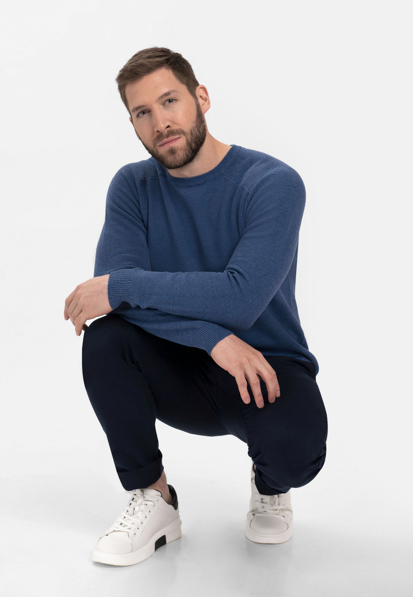 Lekki, denimowy sweter męski S-STAN