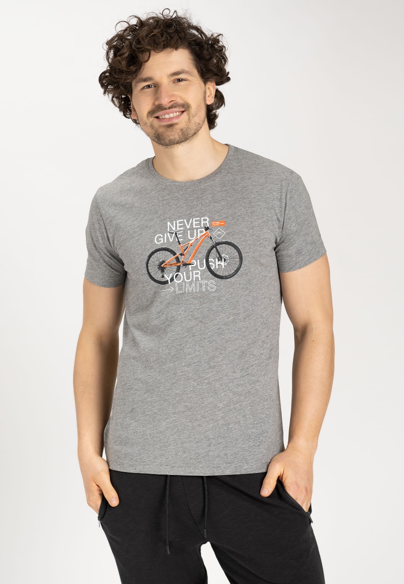 Szara koszulka męska T-NATE