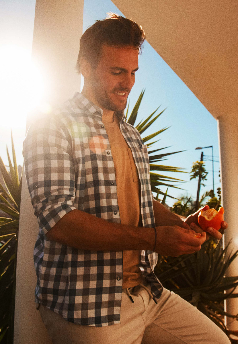 Męska kraciasta koszula, Regular Fit, K-LUKKA