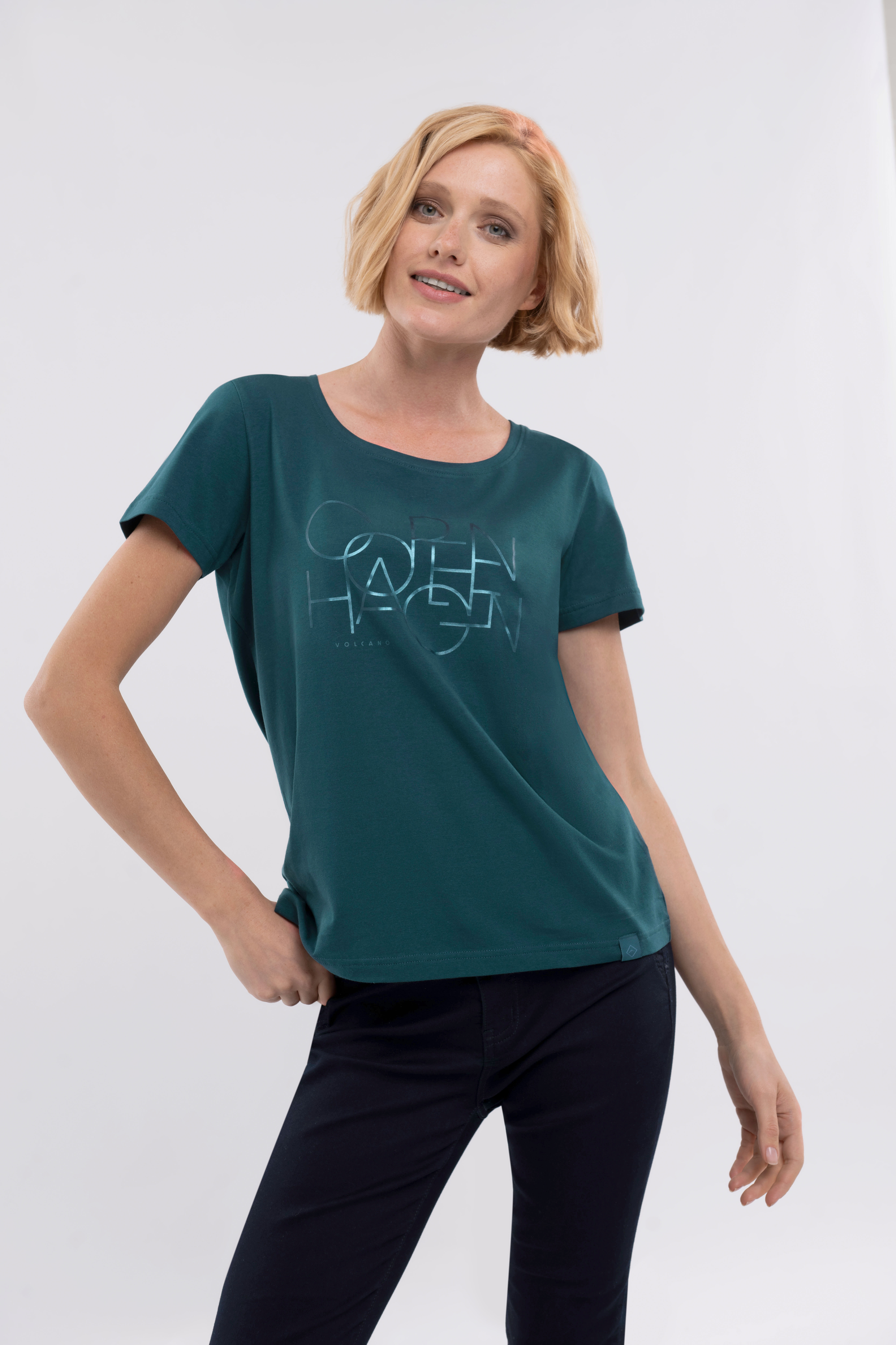 Bawełniany t-shirt T-COPENHAGEN