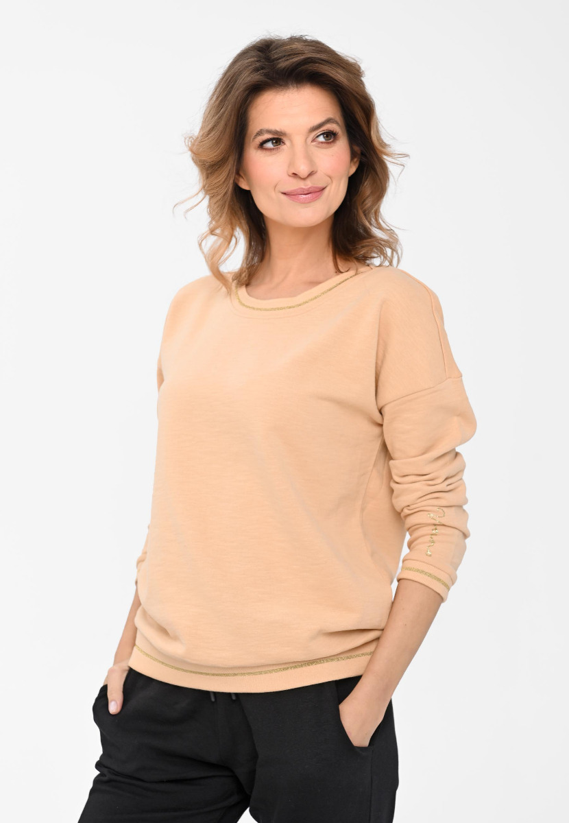 Gładka bluza damska wkładana przez głowę B-ATEA