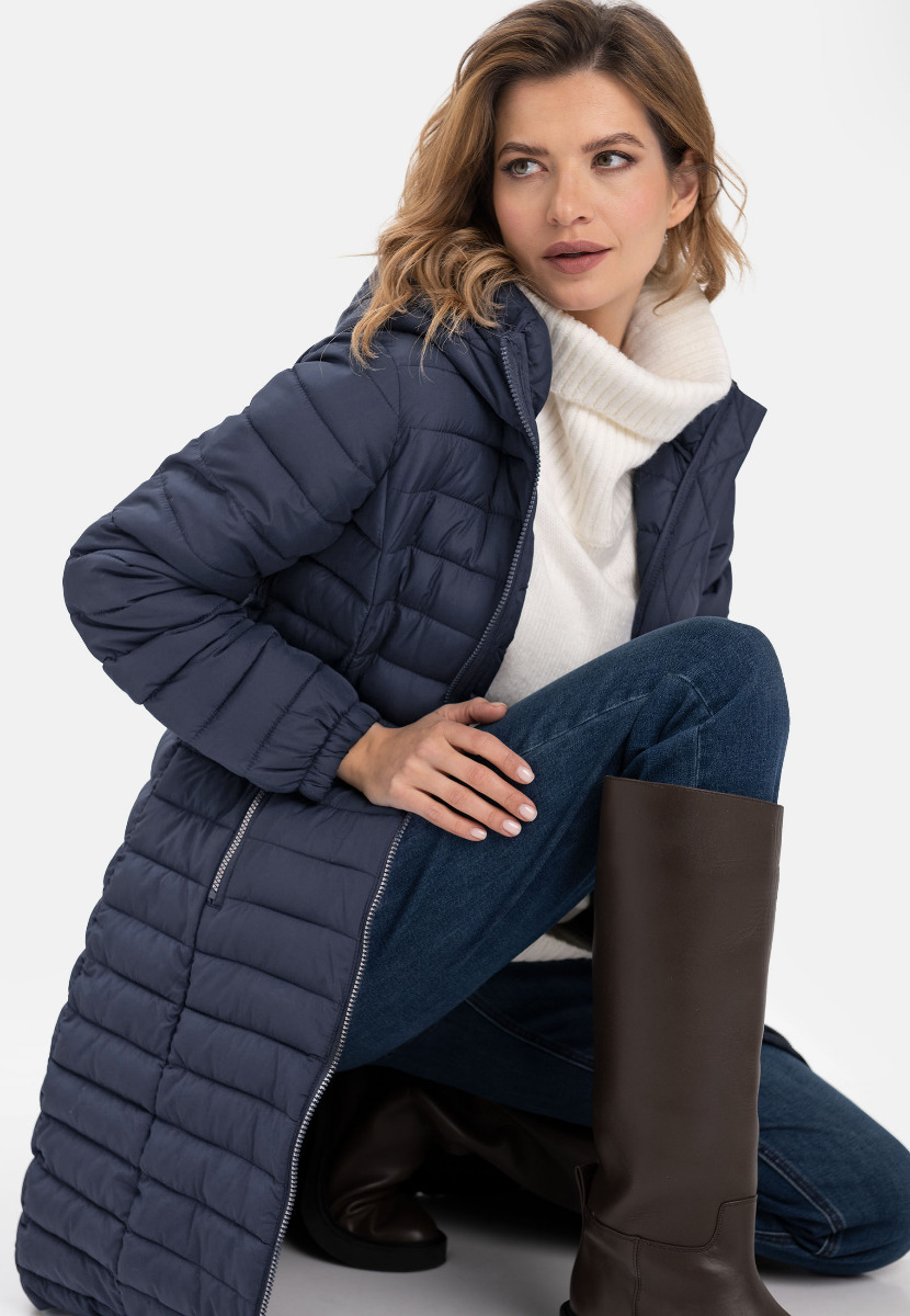 Granatowy lekki płaszcz damski J-NEVADA