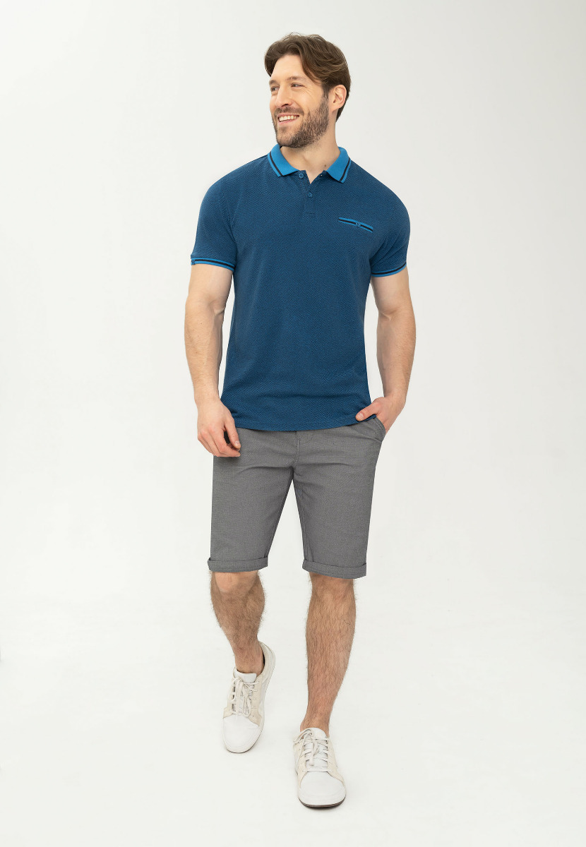 Grafitowe szorty męskie typu chino P-TROSS