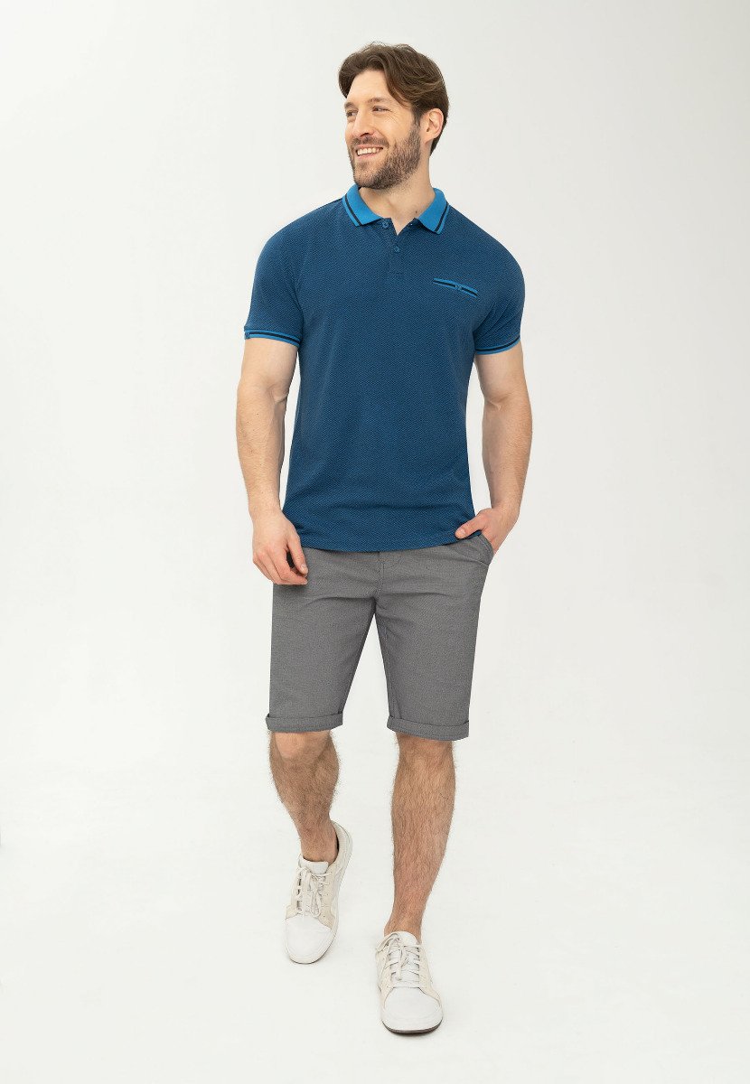 Grafitowe szorty męskie typu chino P-TROSS