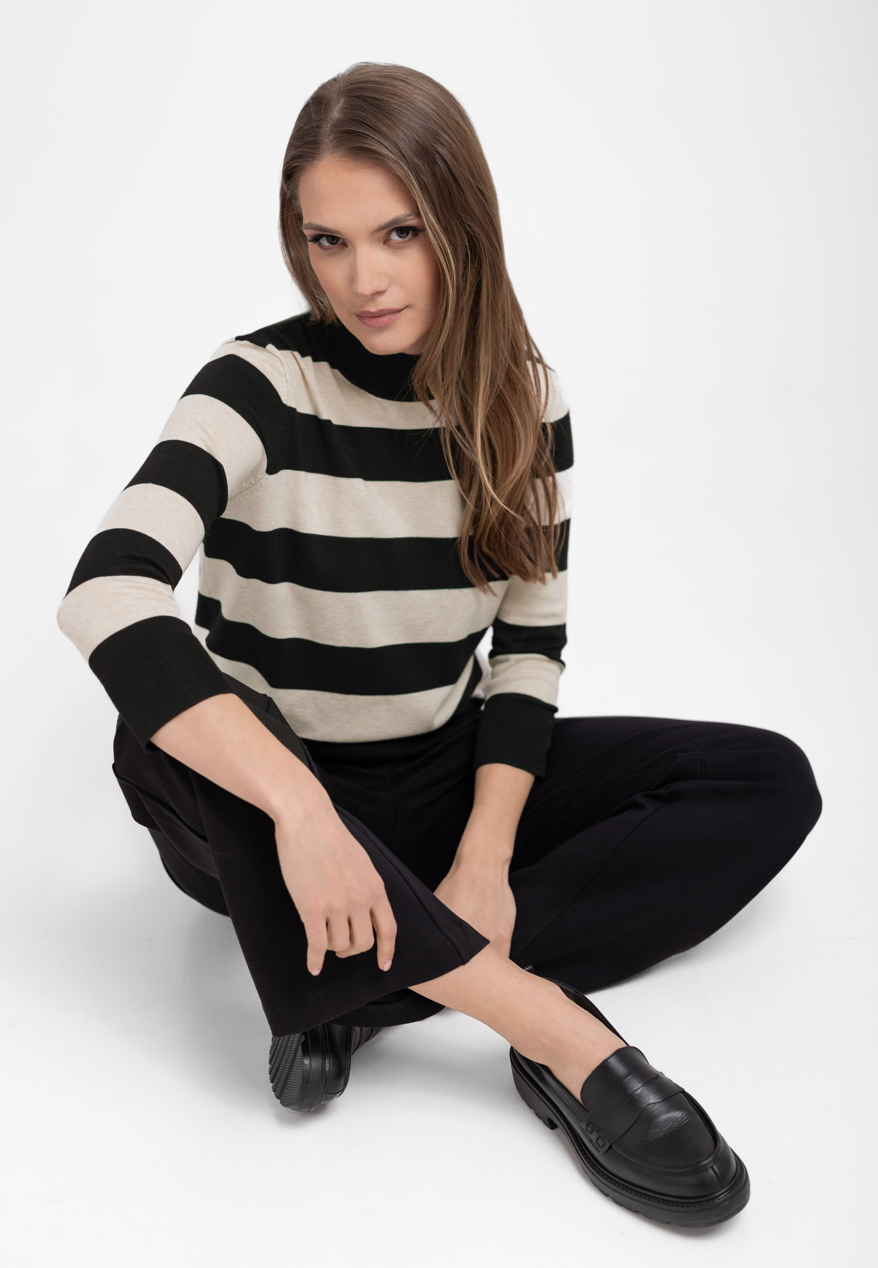 Półgolf w paski S-TESS