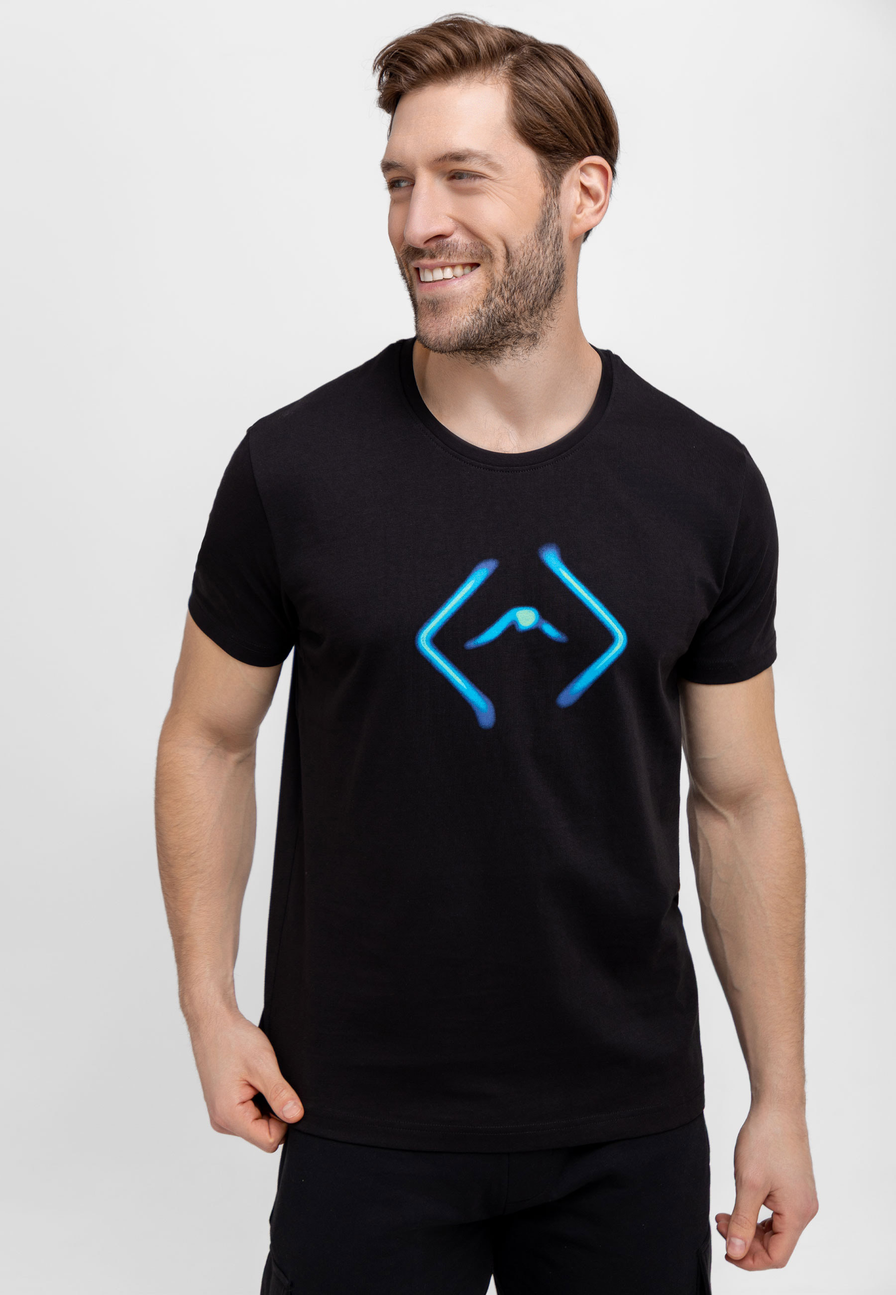 T-shirt z logo T-FLUO