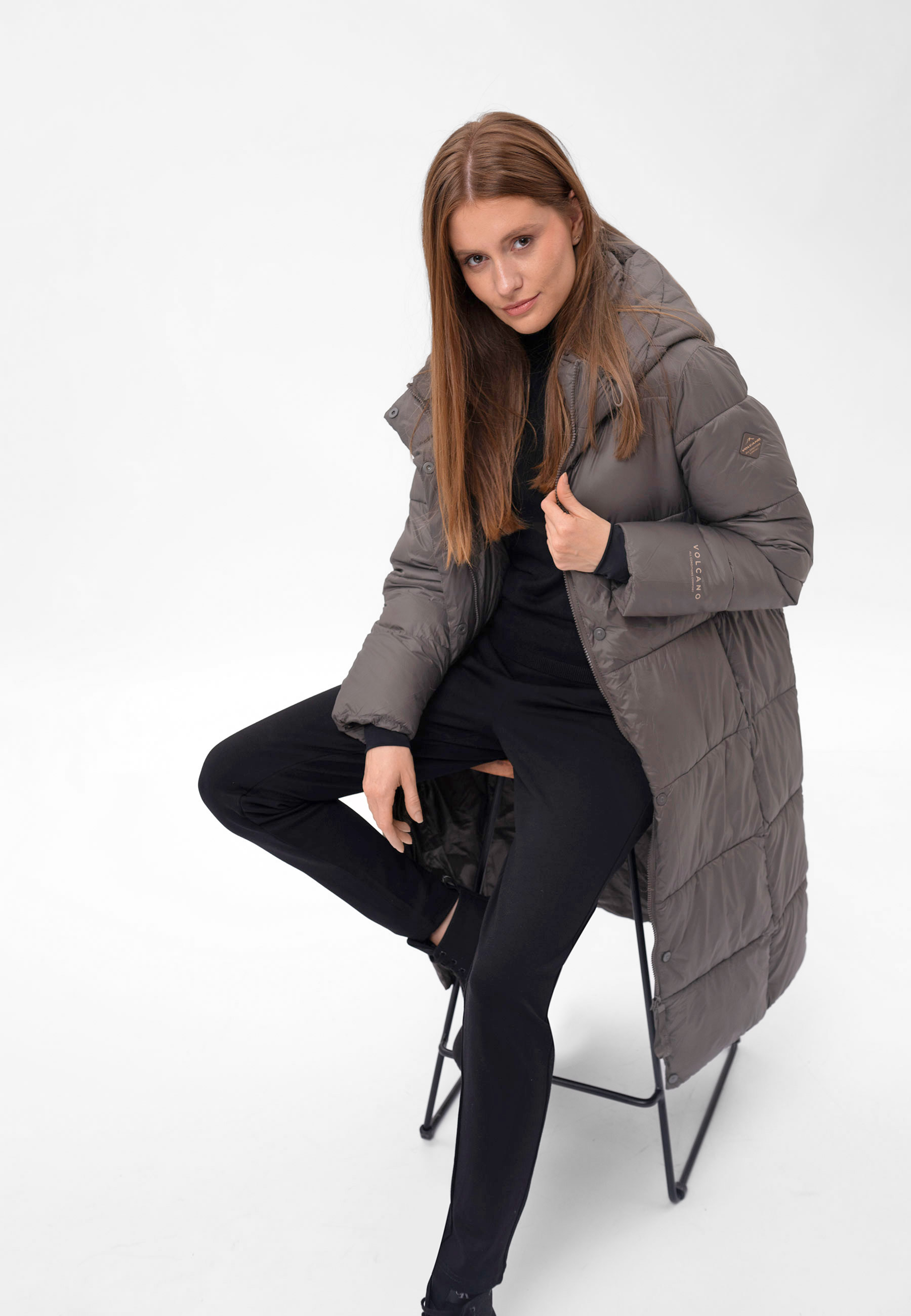 Długi, ciepły płaszcz J-MACADAMIA