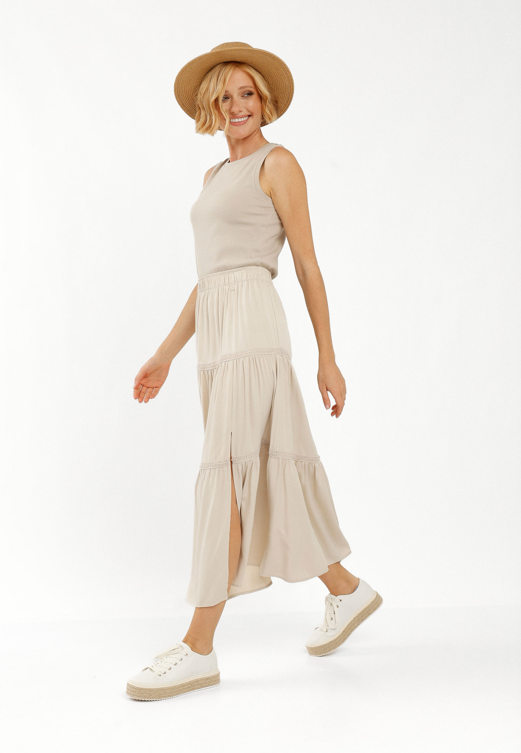 Długa spódnica z rozcięciem G-FLAVIA