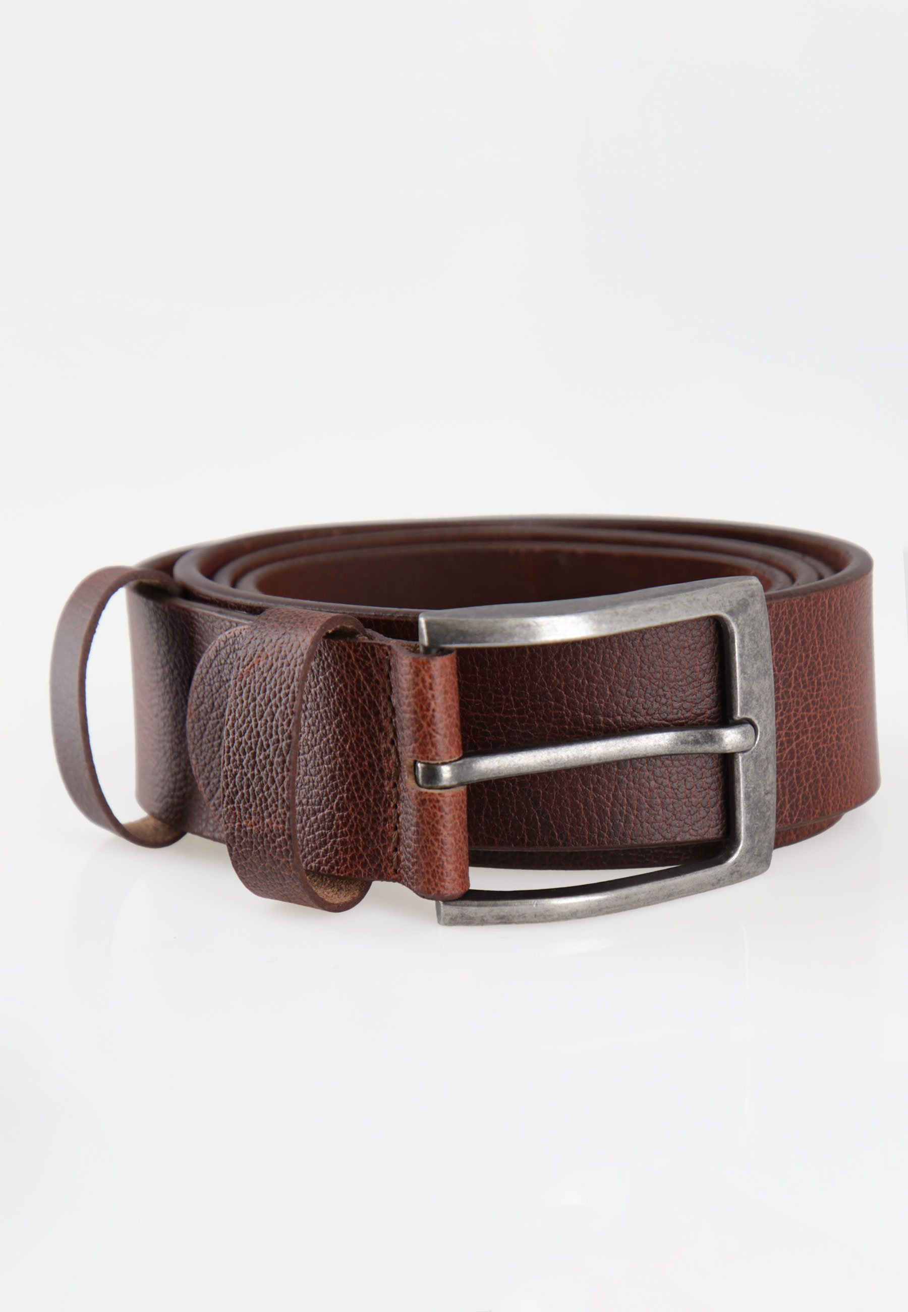 Skórzany, brązowy pasek męski A-SMART