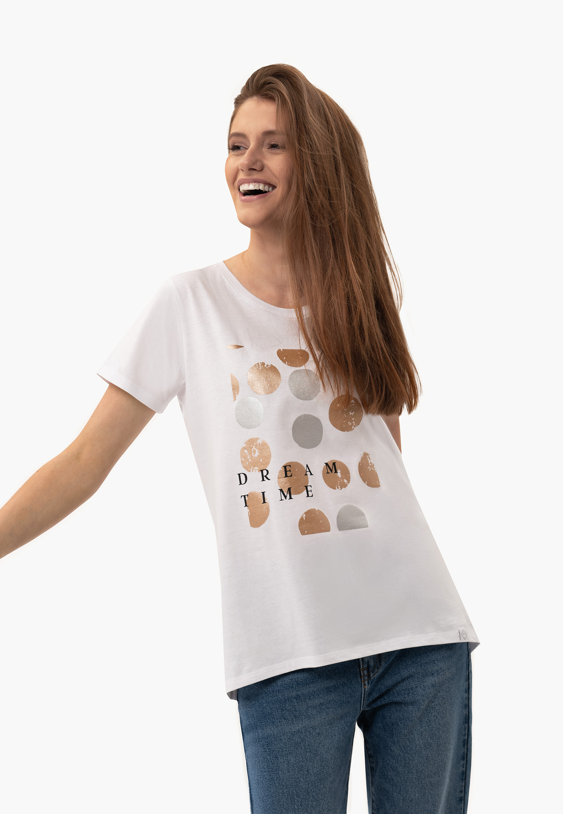 Koszulka z błyszczącym nadrukiem T-NETTA