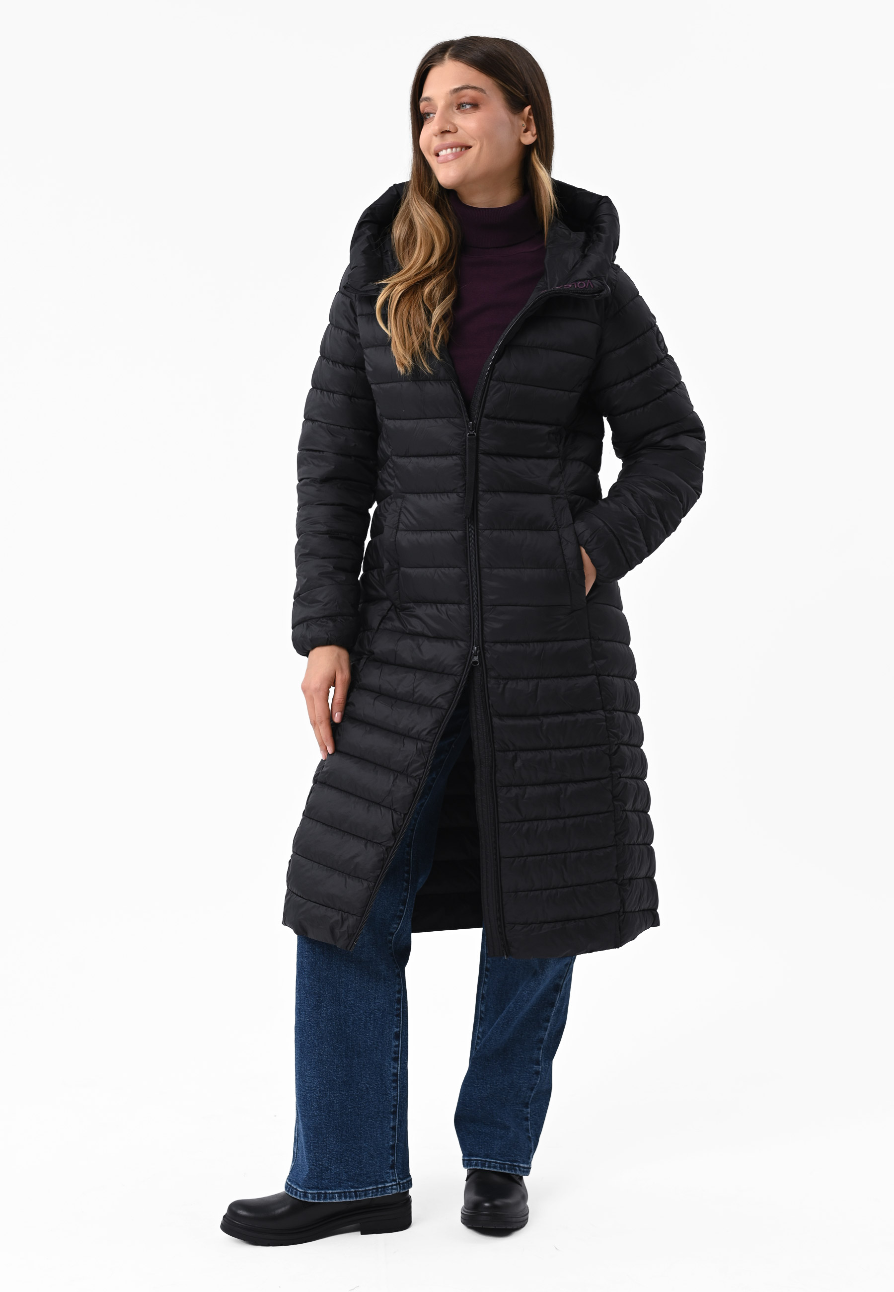 Pikowany płaszcz J-BERGAMO