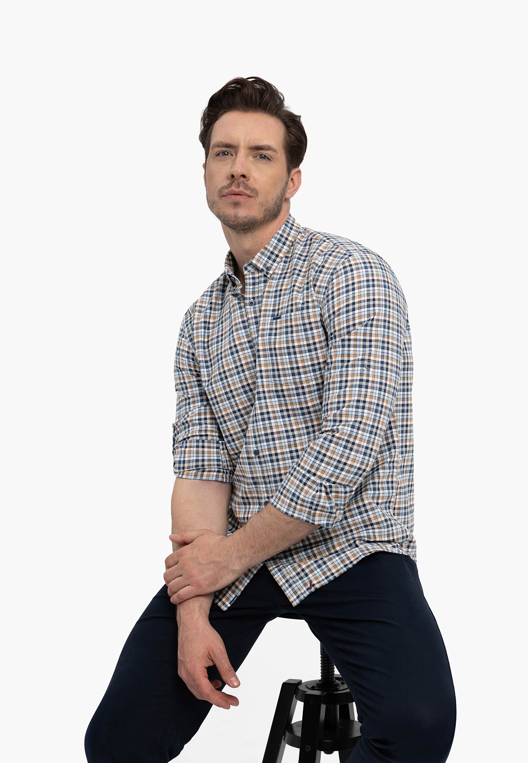 Koszula w kratkę, Regular Fit, K-RONIN