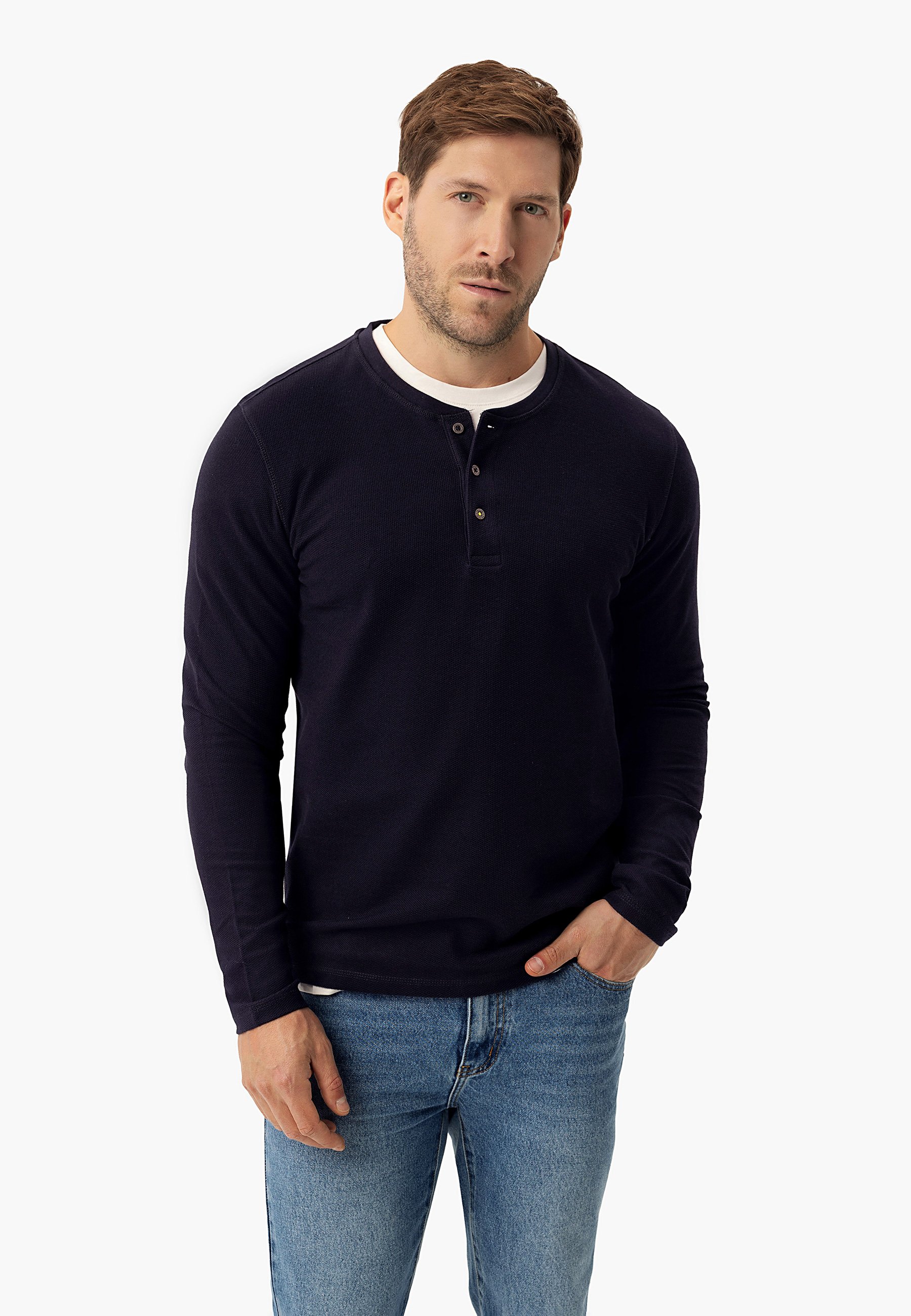 Longsleeve ze strukturą L-ONYX