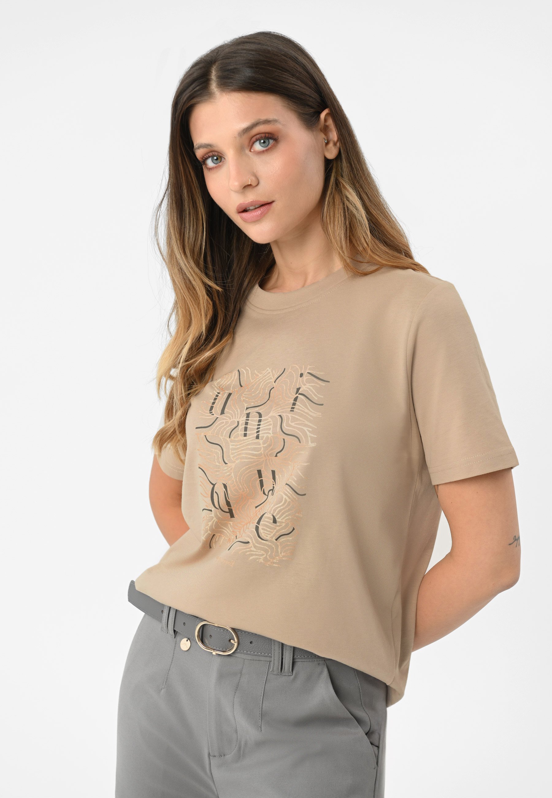 Koszulka z wzorem, Comfort Fit, T-UNIQ