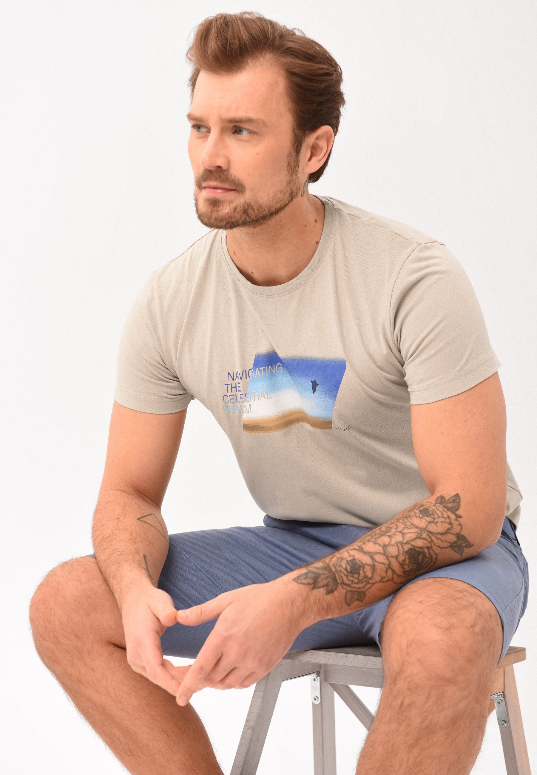 T-shirt z printem T-NAVI