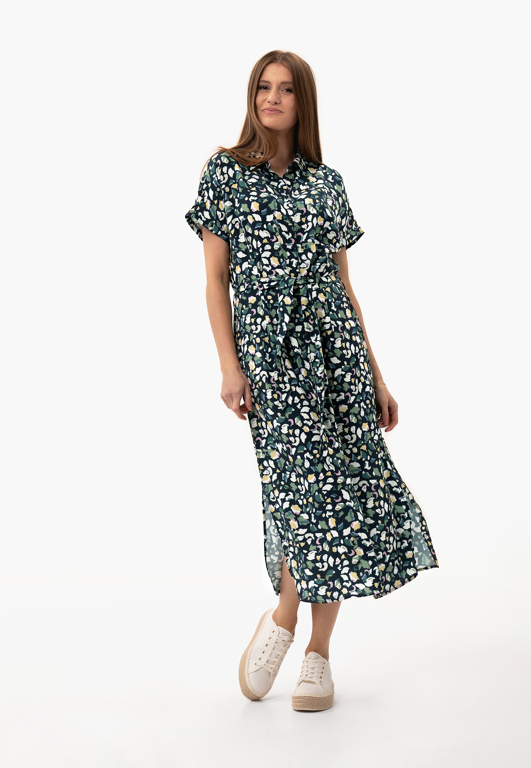 Długa sukienka szmizjerka G-CANVA