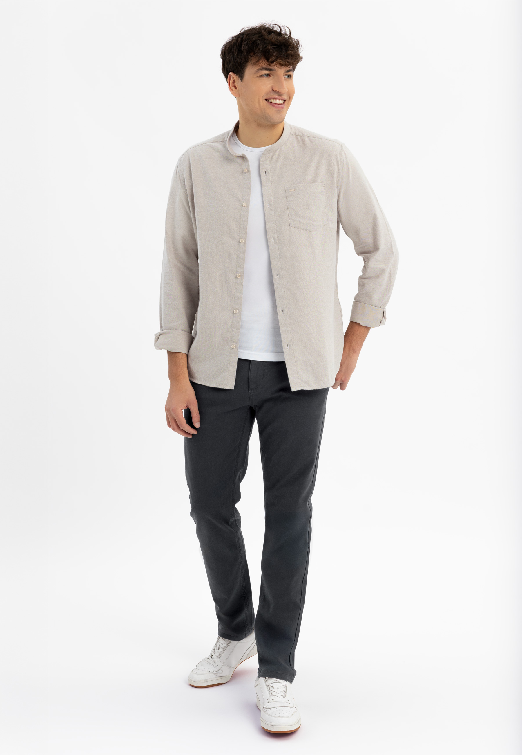 Materiałowe spodnie R-MARSHALL