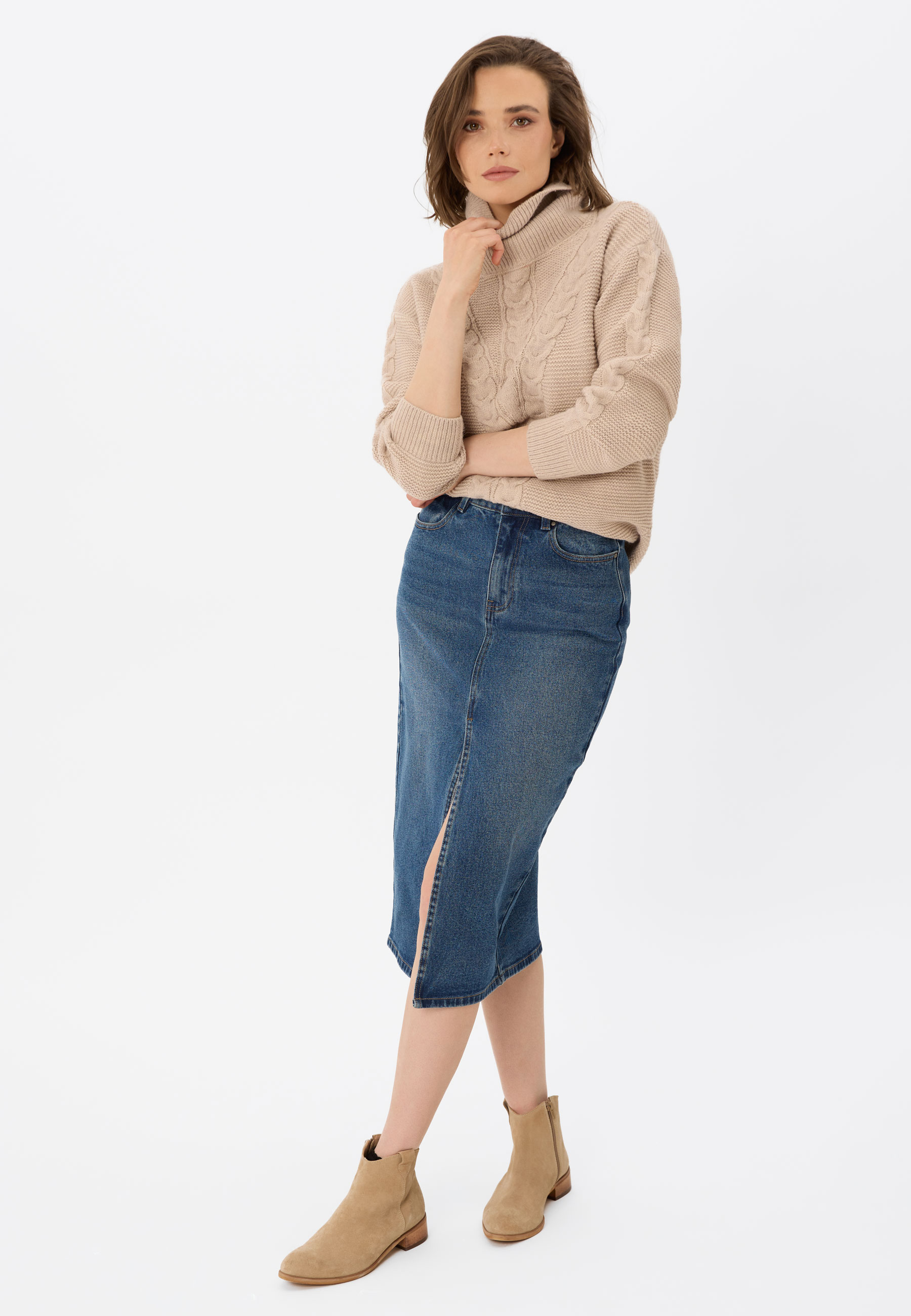 Długa spódnica jeansowa G-VYEN