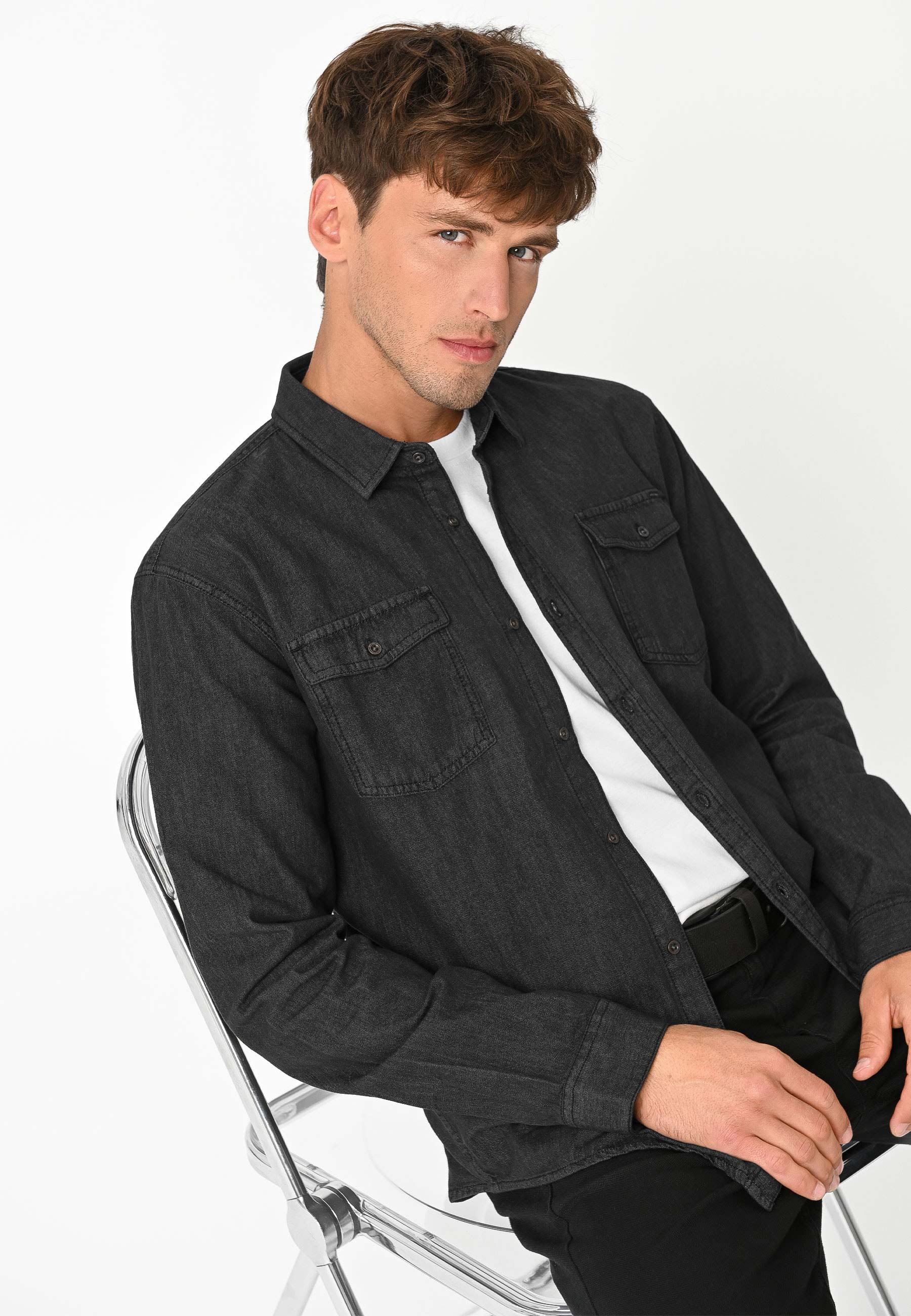 Koszula jeansowa, Regular Fit, K-TENY