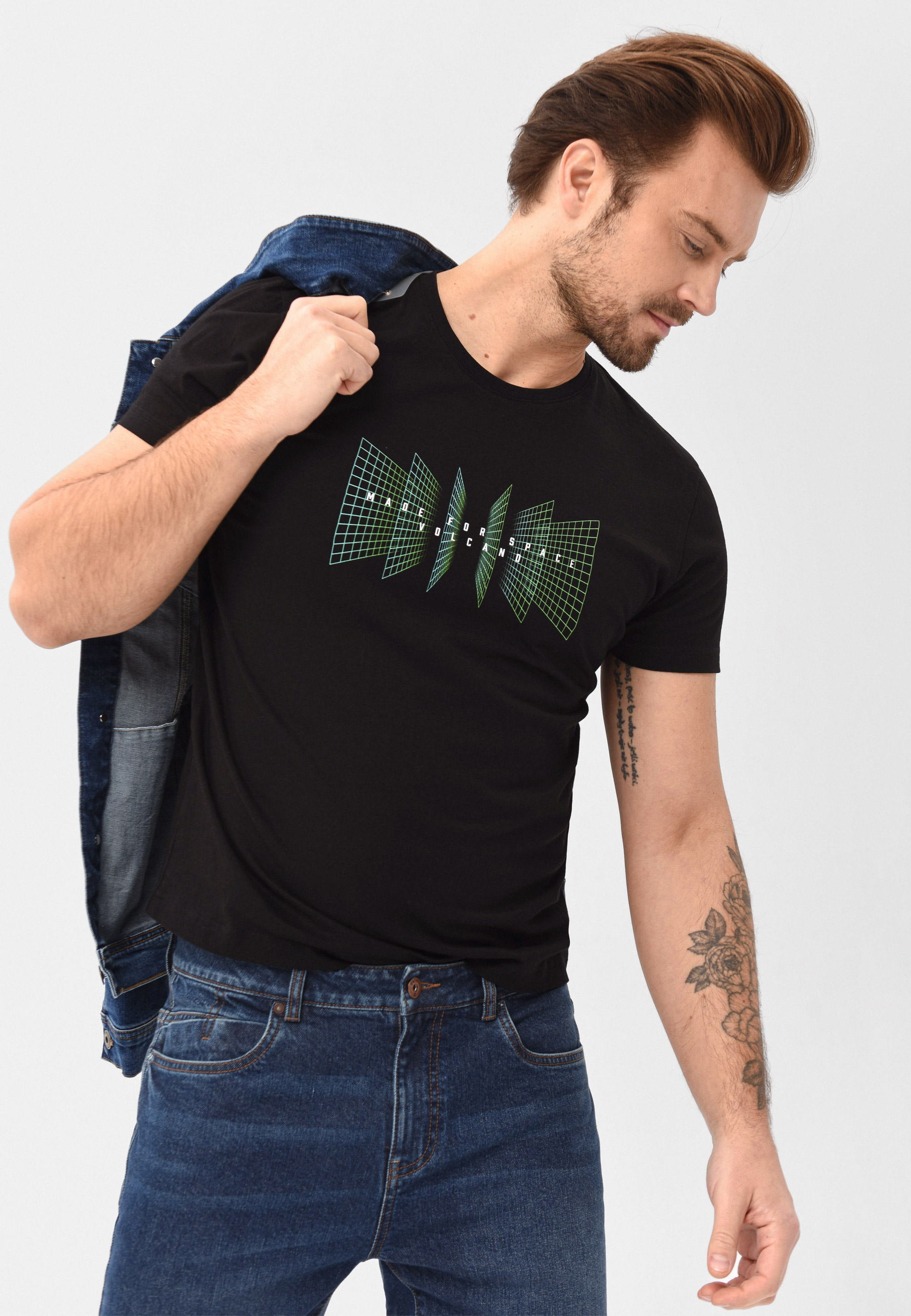 T-shirt z nadrukiem T-FLUX