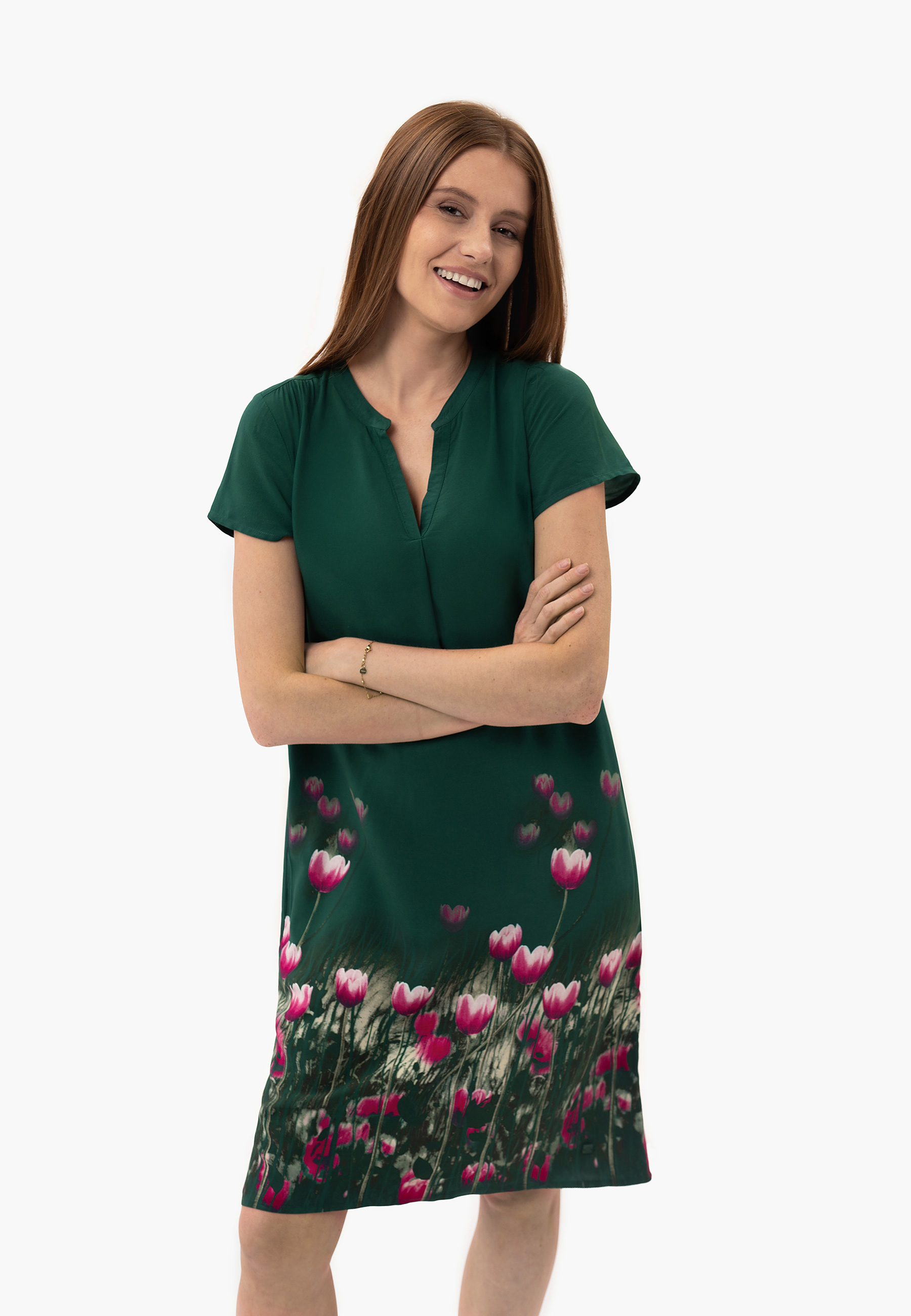 Luźna sukienka w kwiaty G-MAY