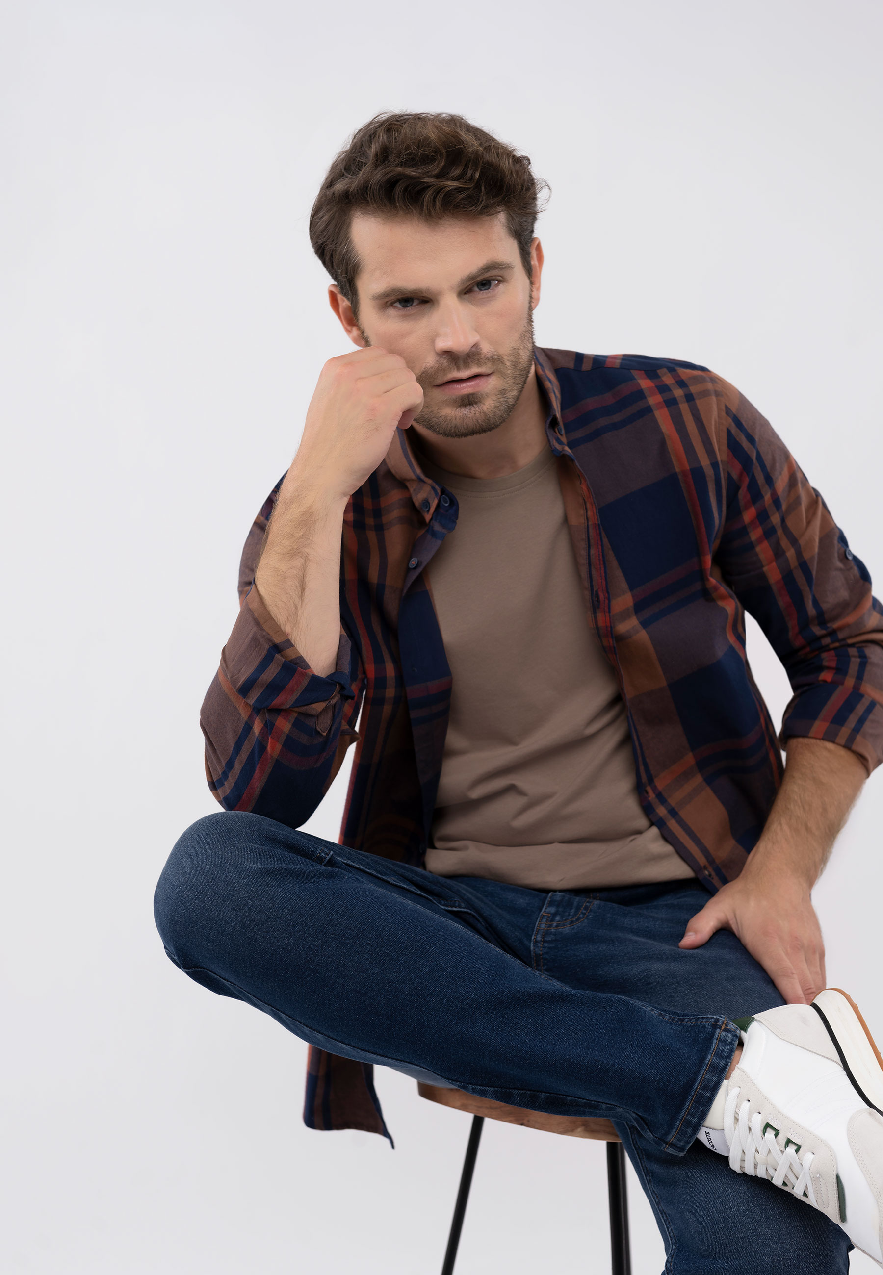 Koszula w kratę, Slim Fit, K-JOSE