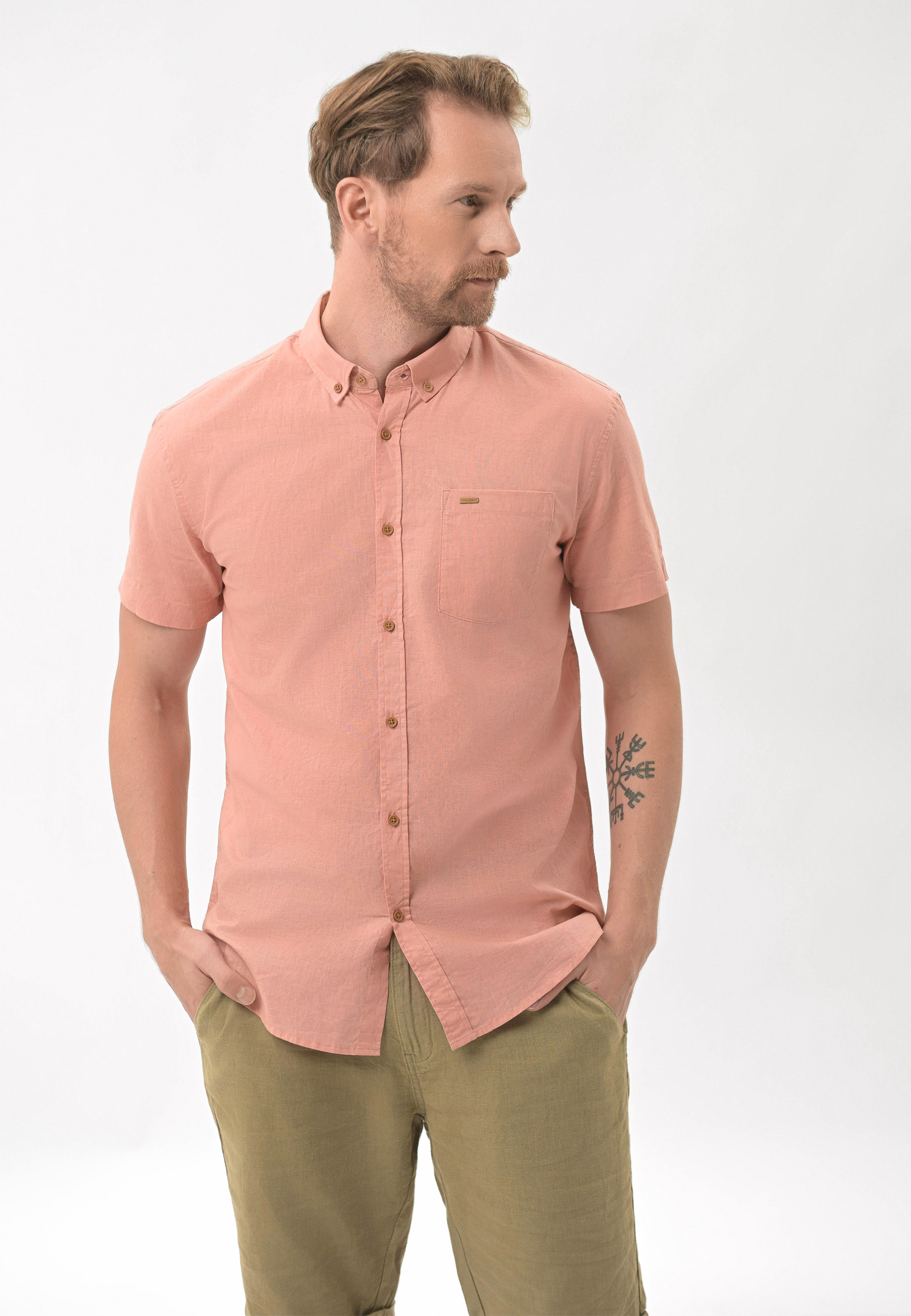 Koszula z lnem, Regular Fit, C-LIN