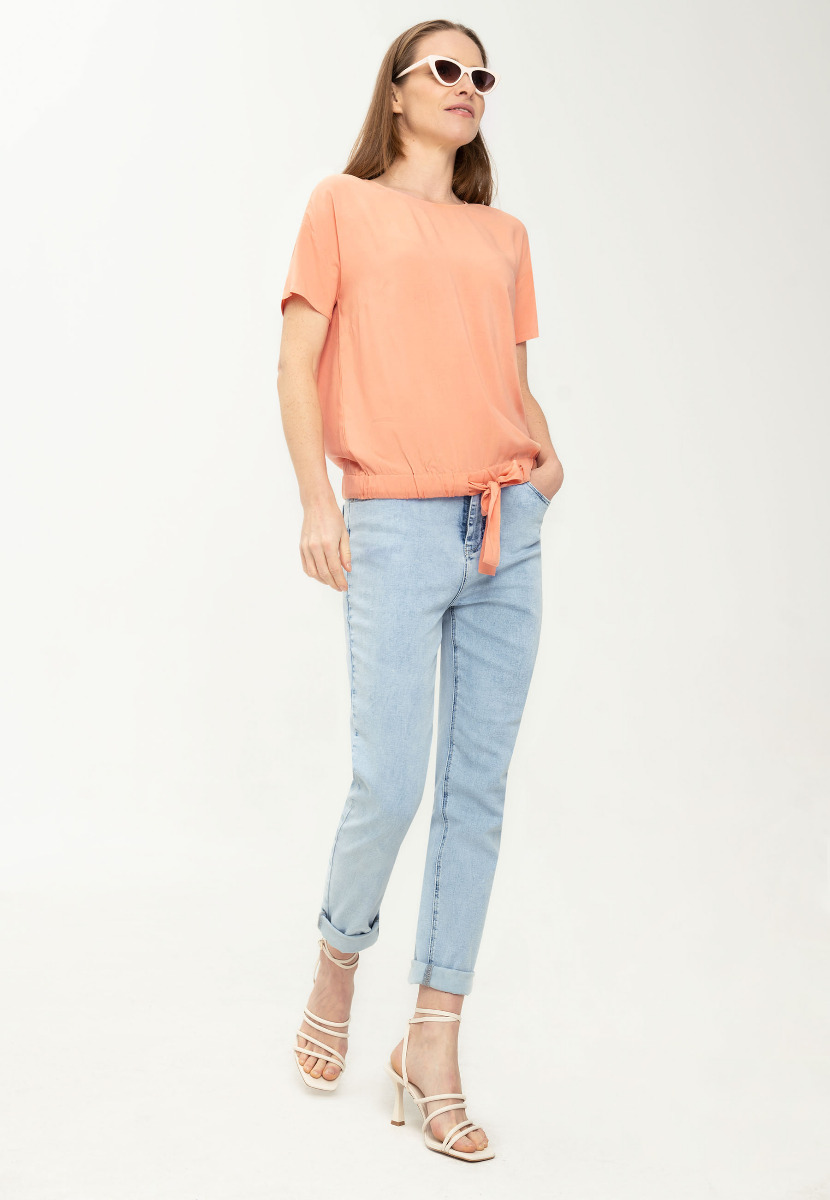 Bluzka damska wiązana w pasie K-LILOU