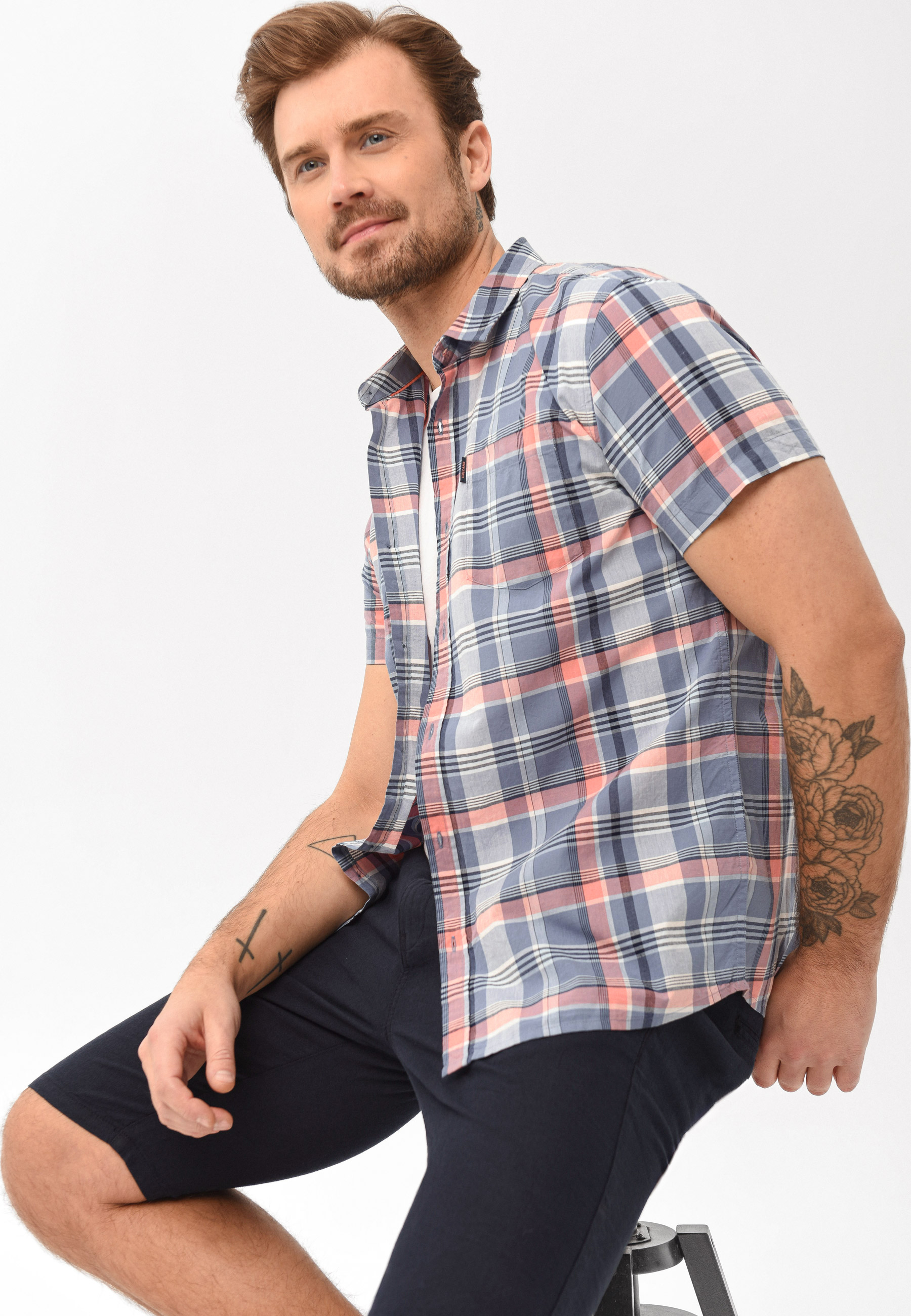 Bawełniana koszula z krótkim rękawem C-BENI