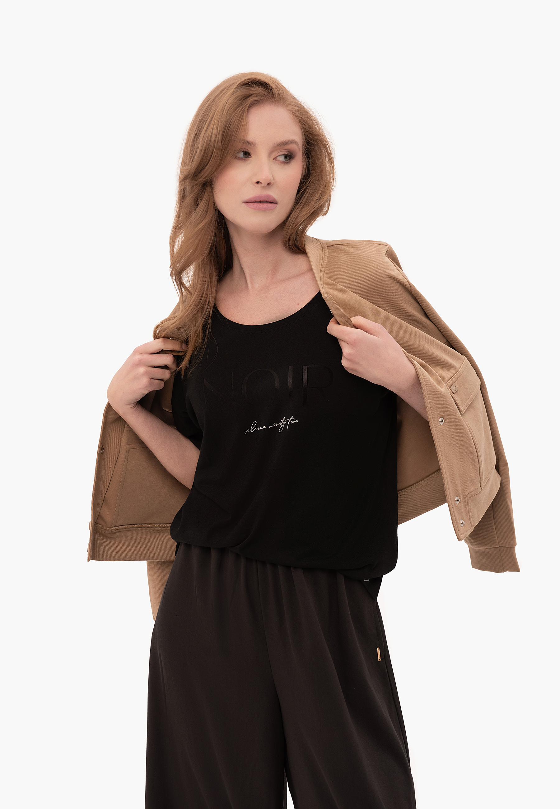 Koszulka oversize z napisem T-ICON