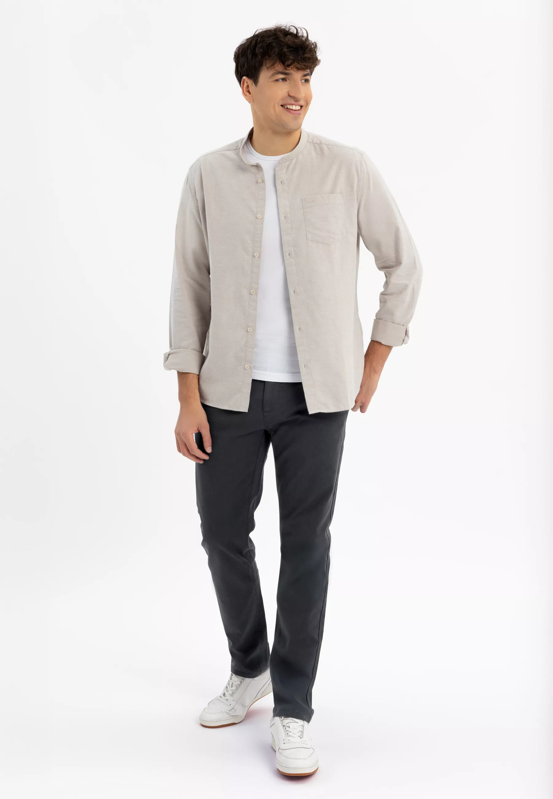 Materiałowe spodnie R-MARSHALL