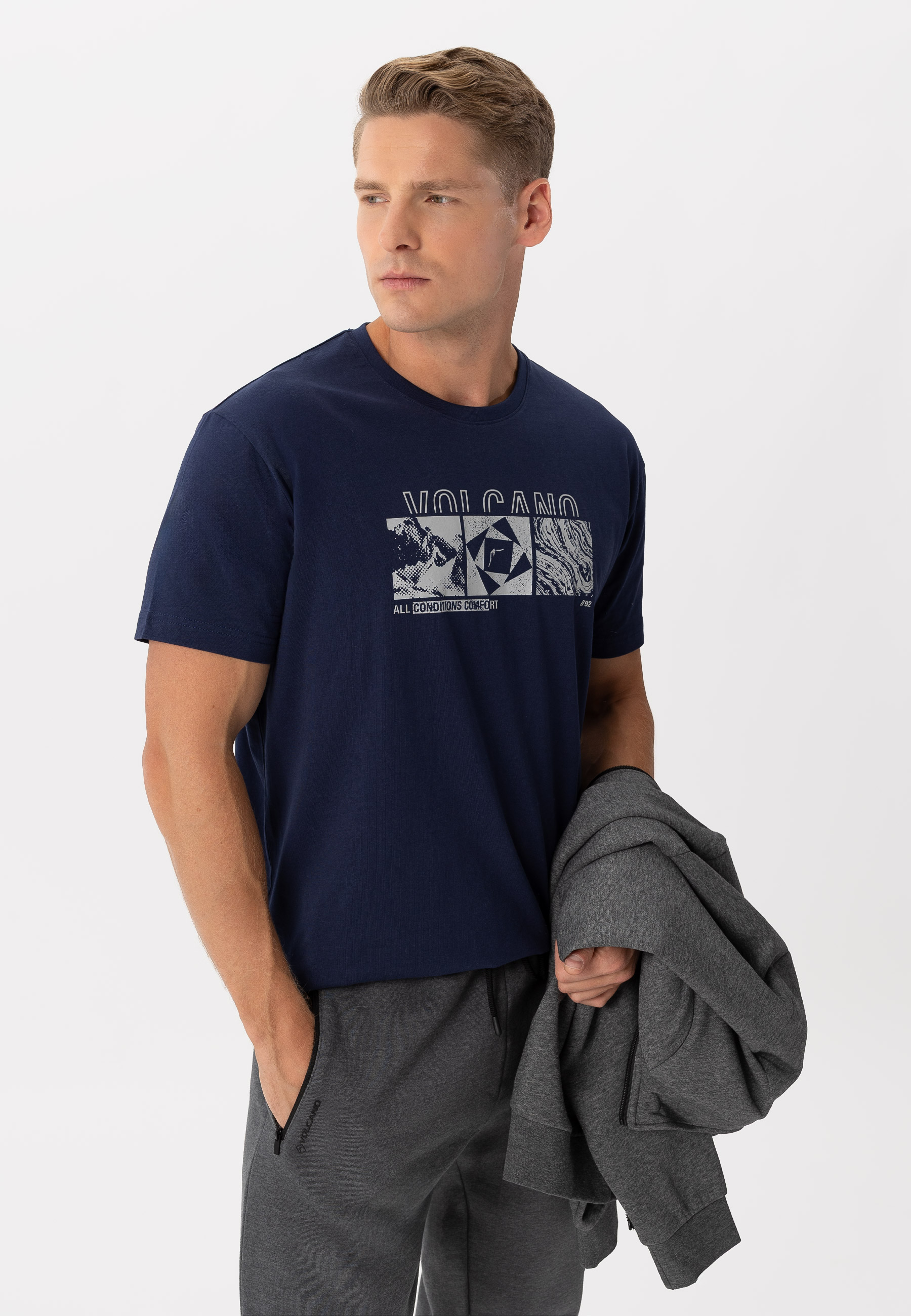 T-shirt z outdoorowym nadrukiem, Comfort Fit, T-KELLY