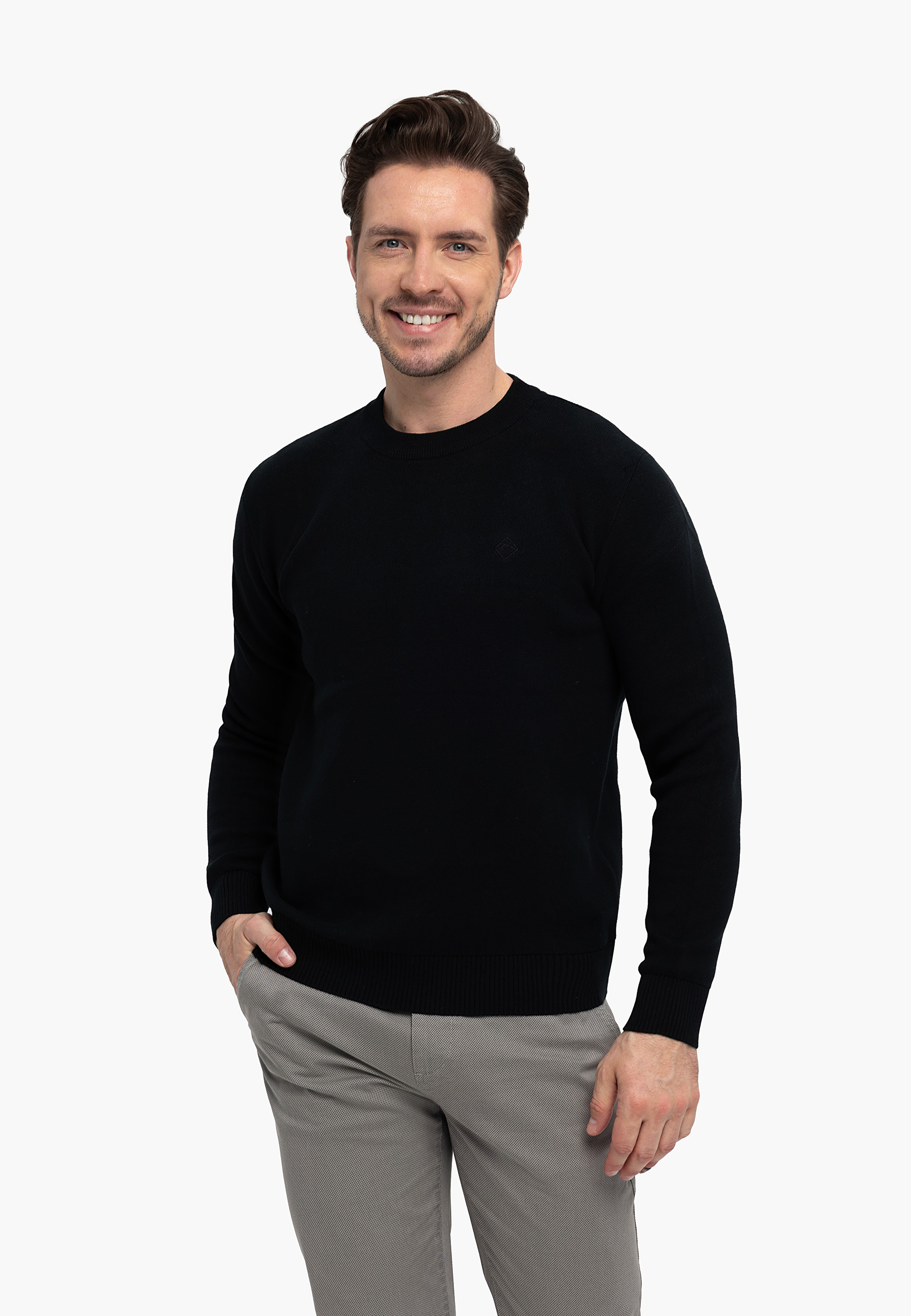 Klasyczny sweter bawełniany S-TODD