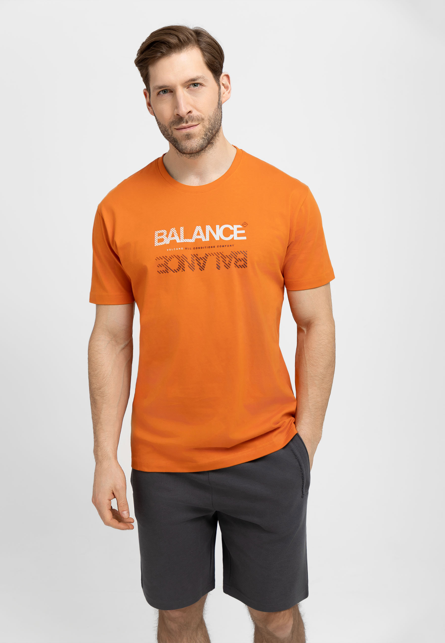 T-shirt z napisem, Comfort Fit, T-BALANCE