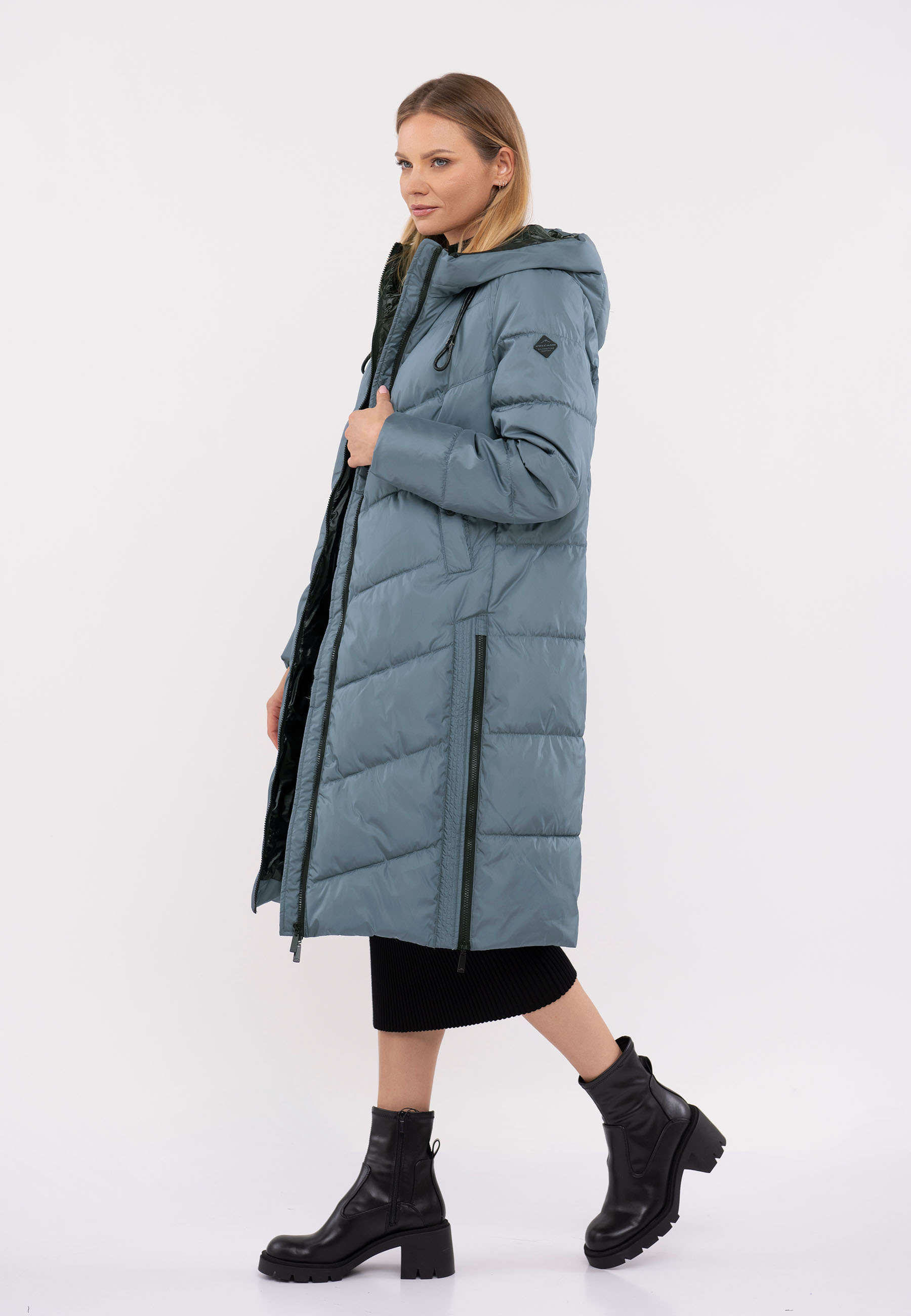 Długi, pikowany płaszcz J-MONACO