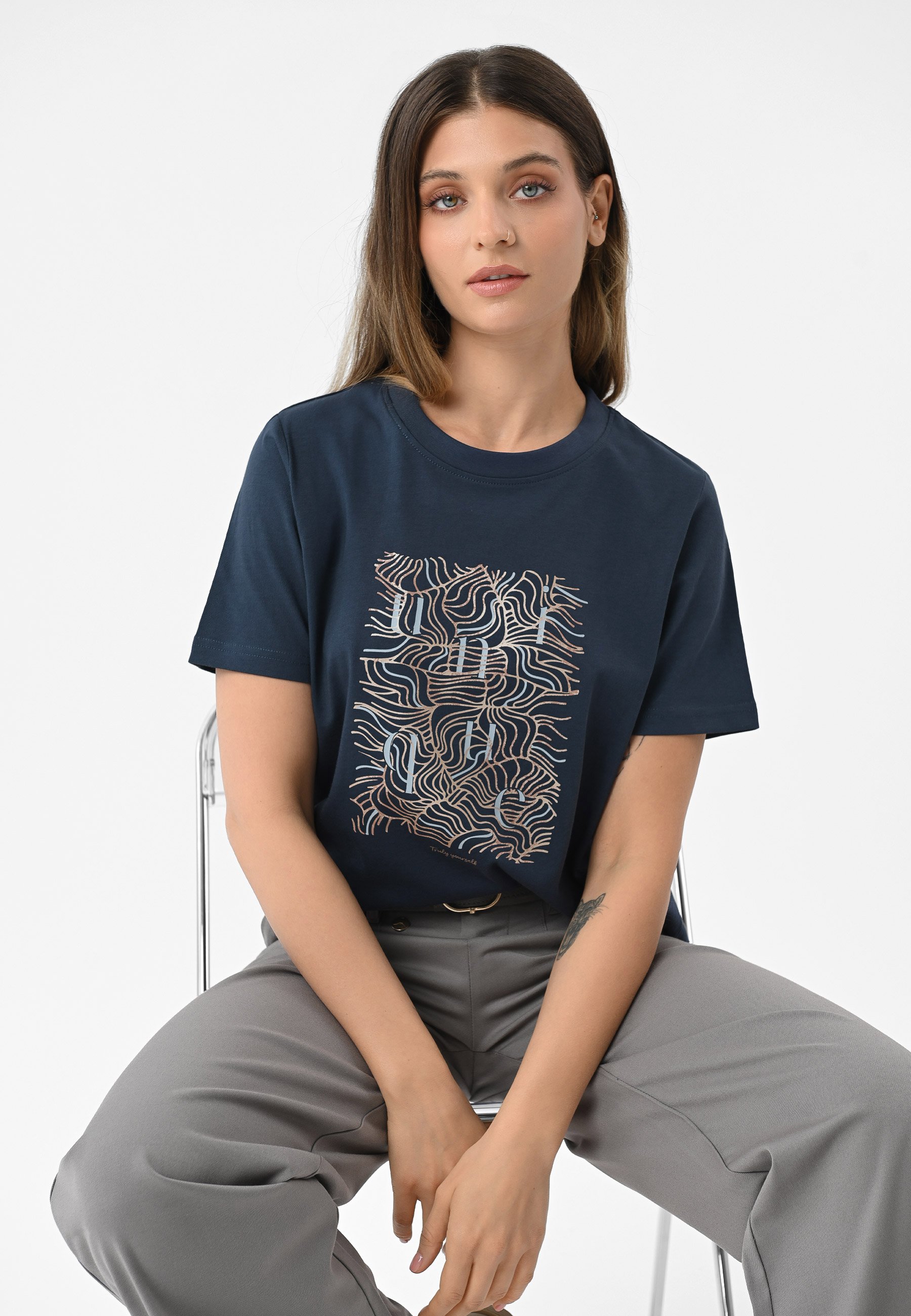 Koszulka z wzorem, Comfort Fit, T-UNIQ