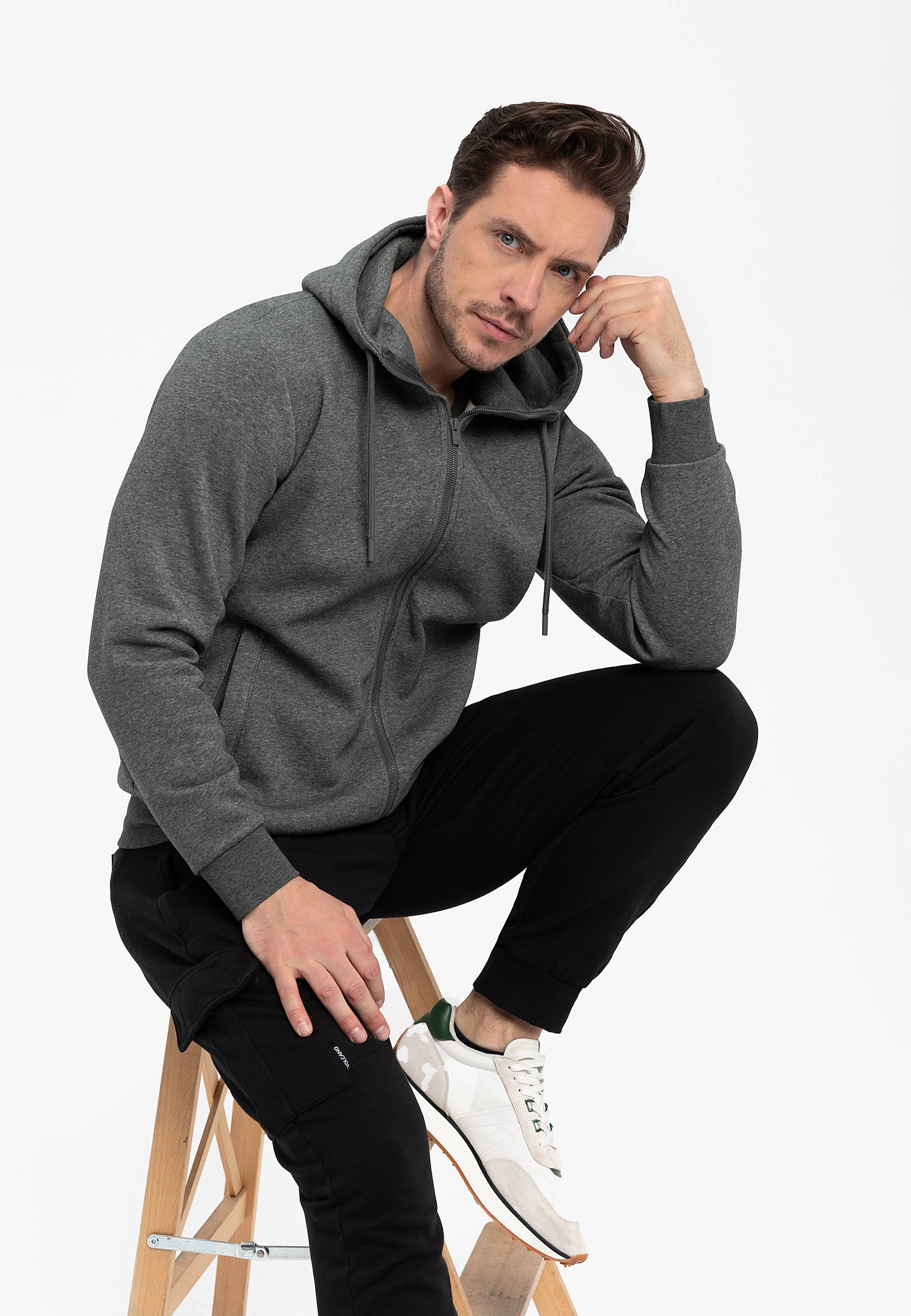 Bluza bawełniana z kapturem B-GROV