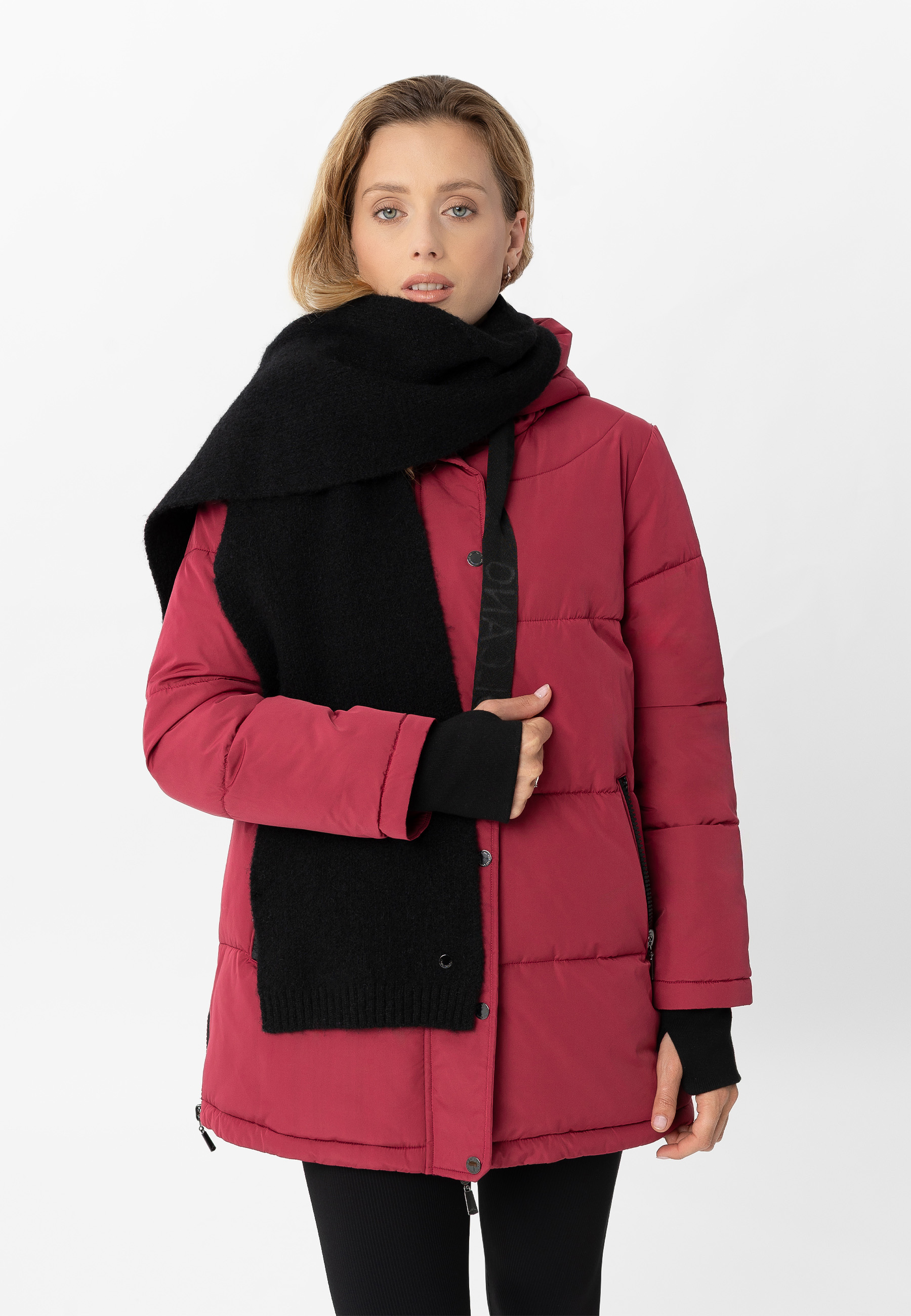 Długi szal z wełną H-VELVET