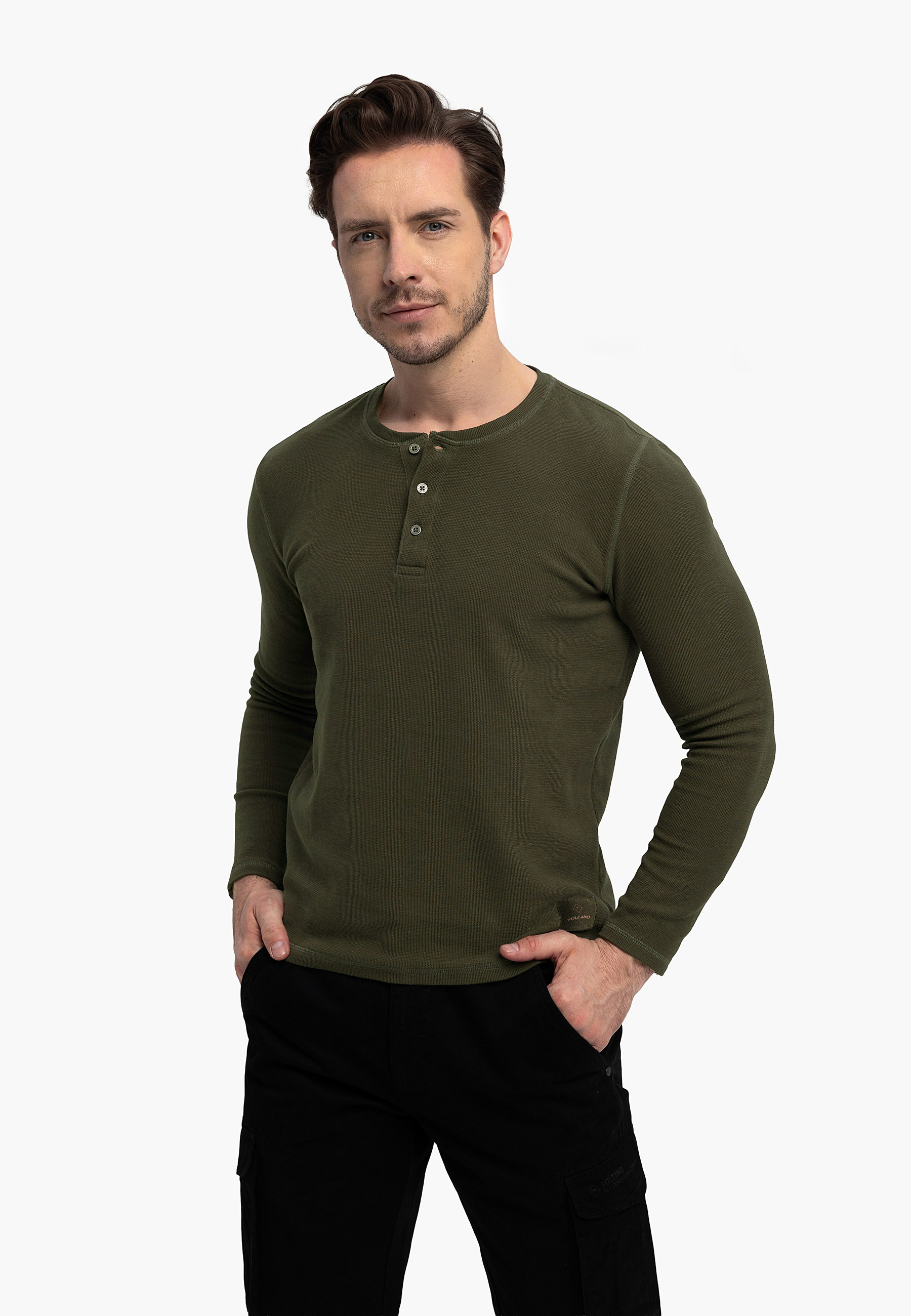 Longsleeve khaki L-AZUX