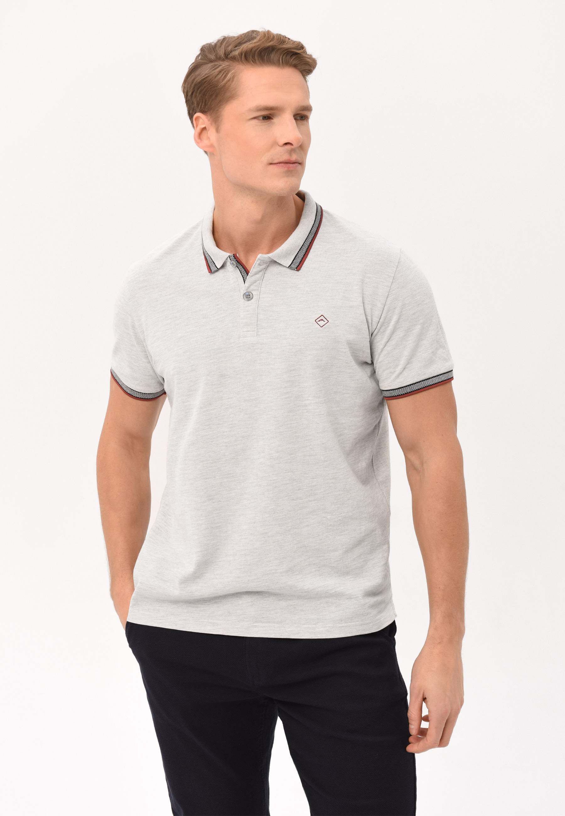 Melanżowa koszulka polo O-HARPER