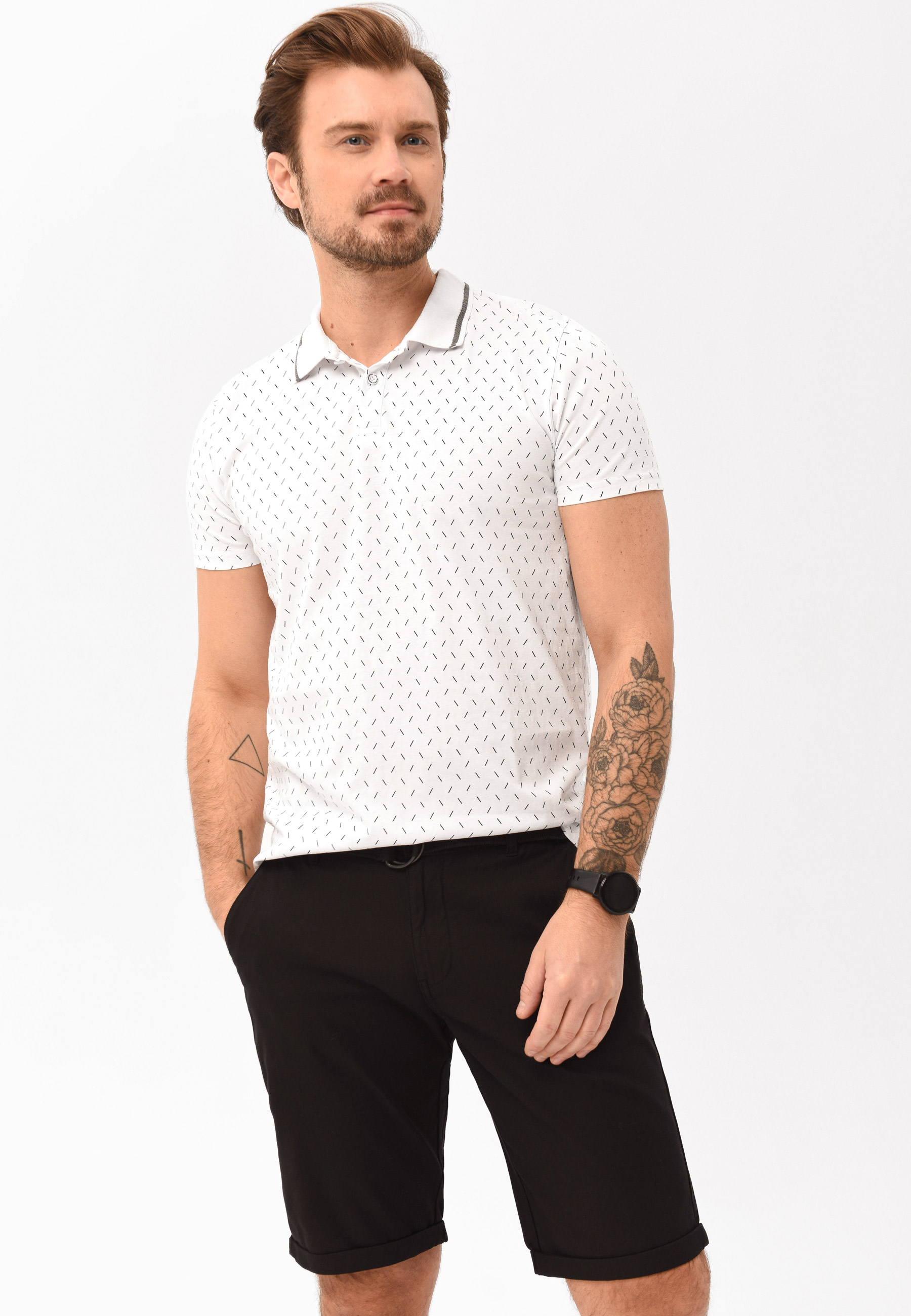 Polówka z wzorem O-CARO