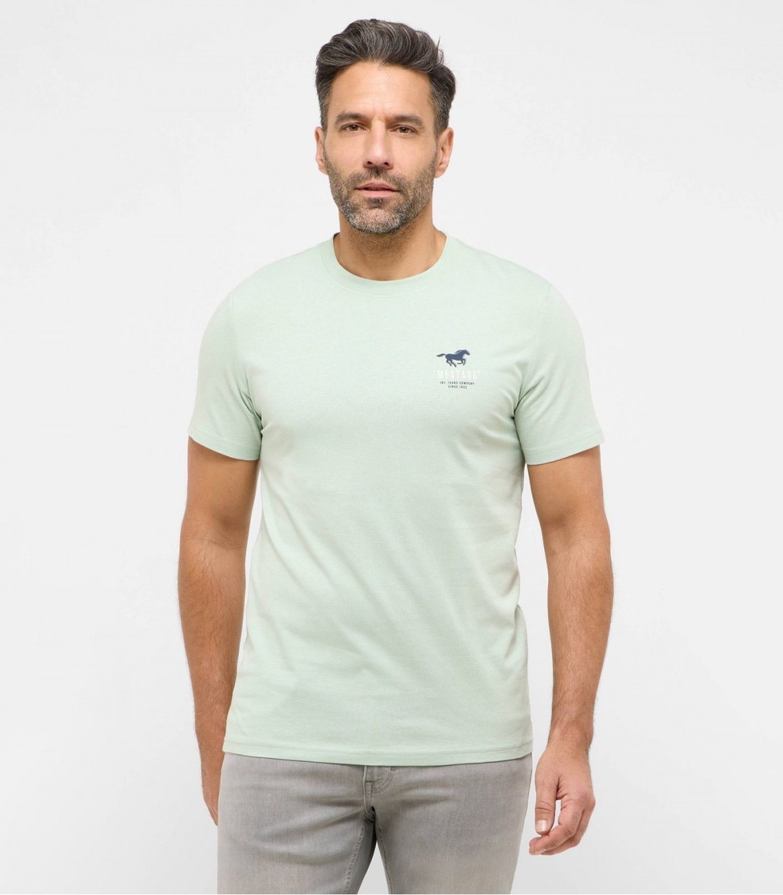 Męski T-Shirt Mustang Style Austin Frosty Green 1016494 6180