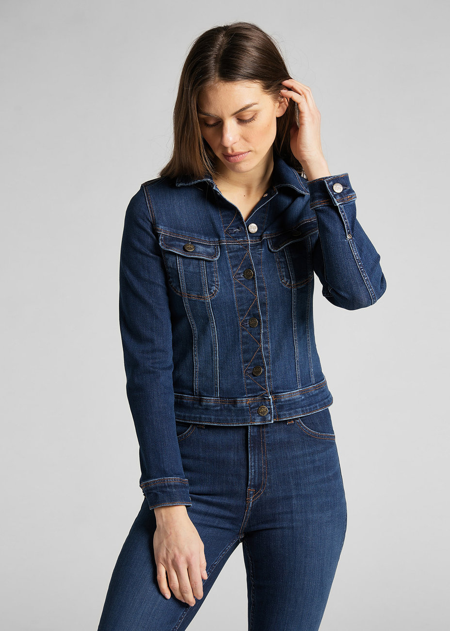 LEE SLIM RIDER DAMSKA KURTKA JEANSOWA DARK HUNT L541MOHW 112112683