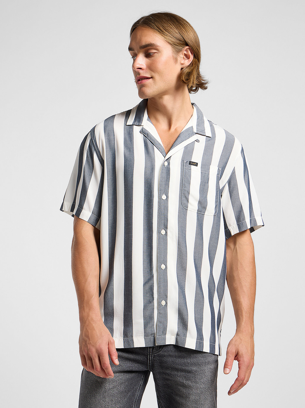 LEE MĘSKA KOSZULA LEE RESORT SHIRT RIVET NAVY 112364214